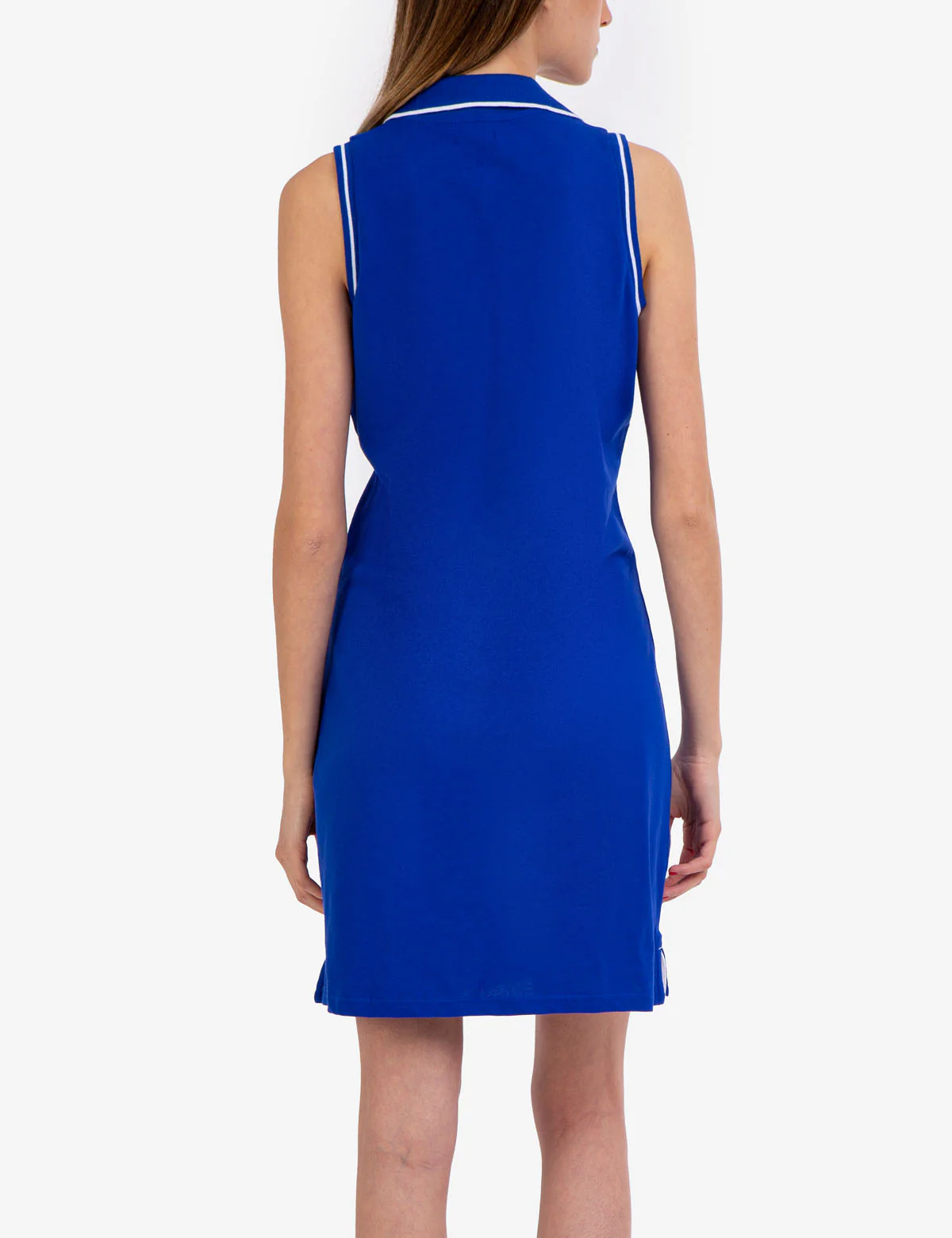 SLEEVELESS SPLIT NECK POLO DRESS - Image 9