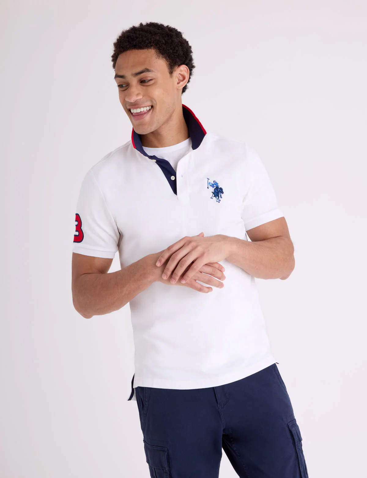 SLIM FIT BIG LOGO MULTI-TONAL POLO SHIRT - Image 14