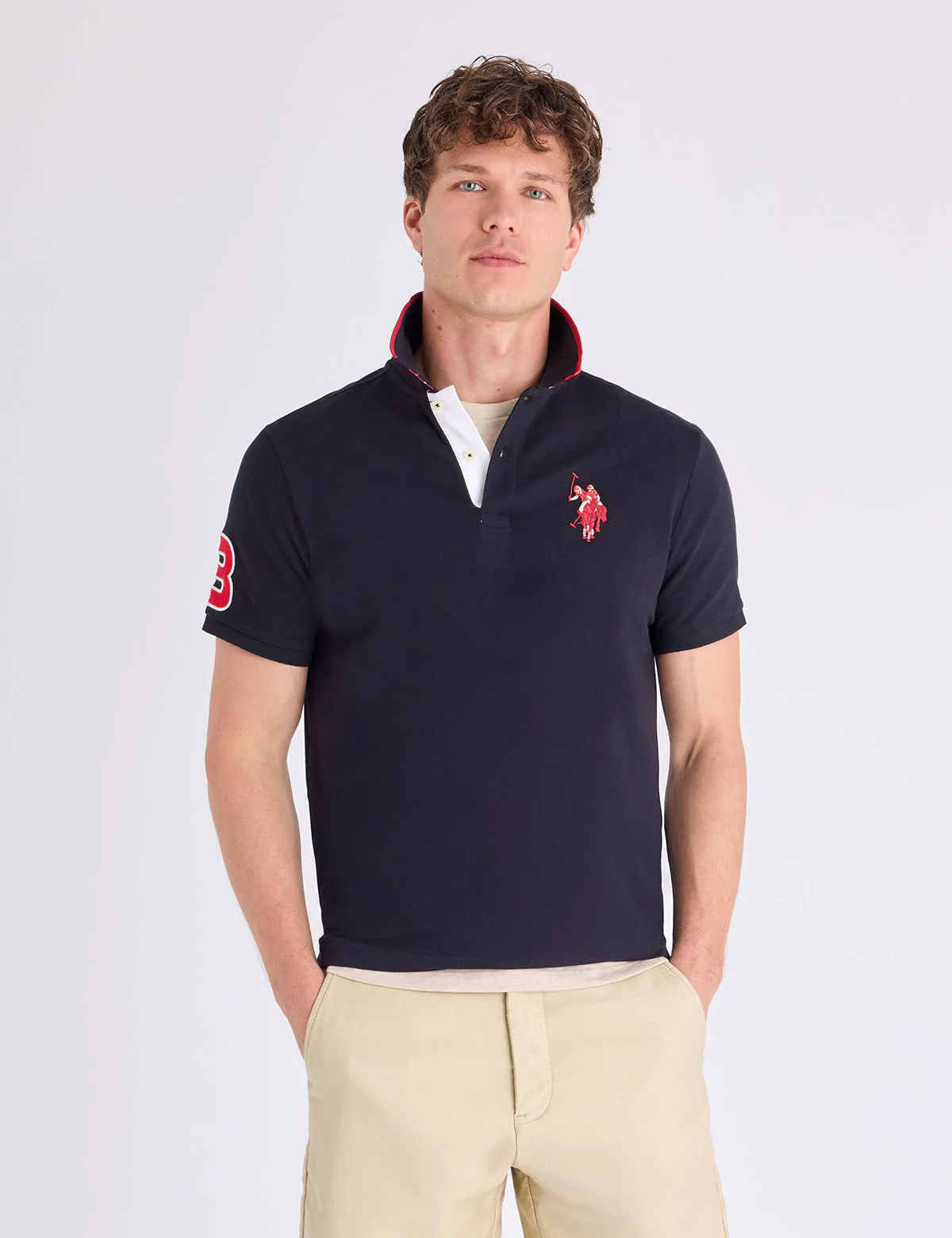 SLIM FIT BIG LOGO MULTI-TONAL POLO SHIRT - Image 2