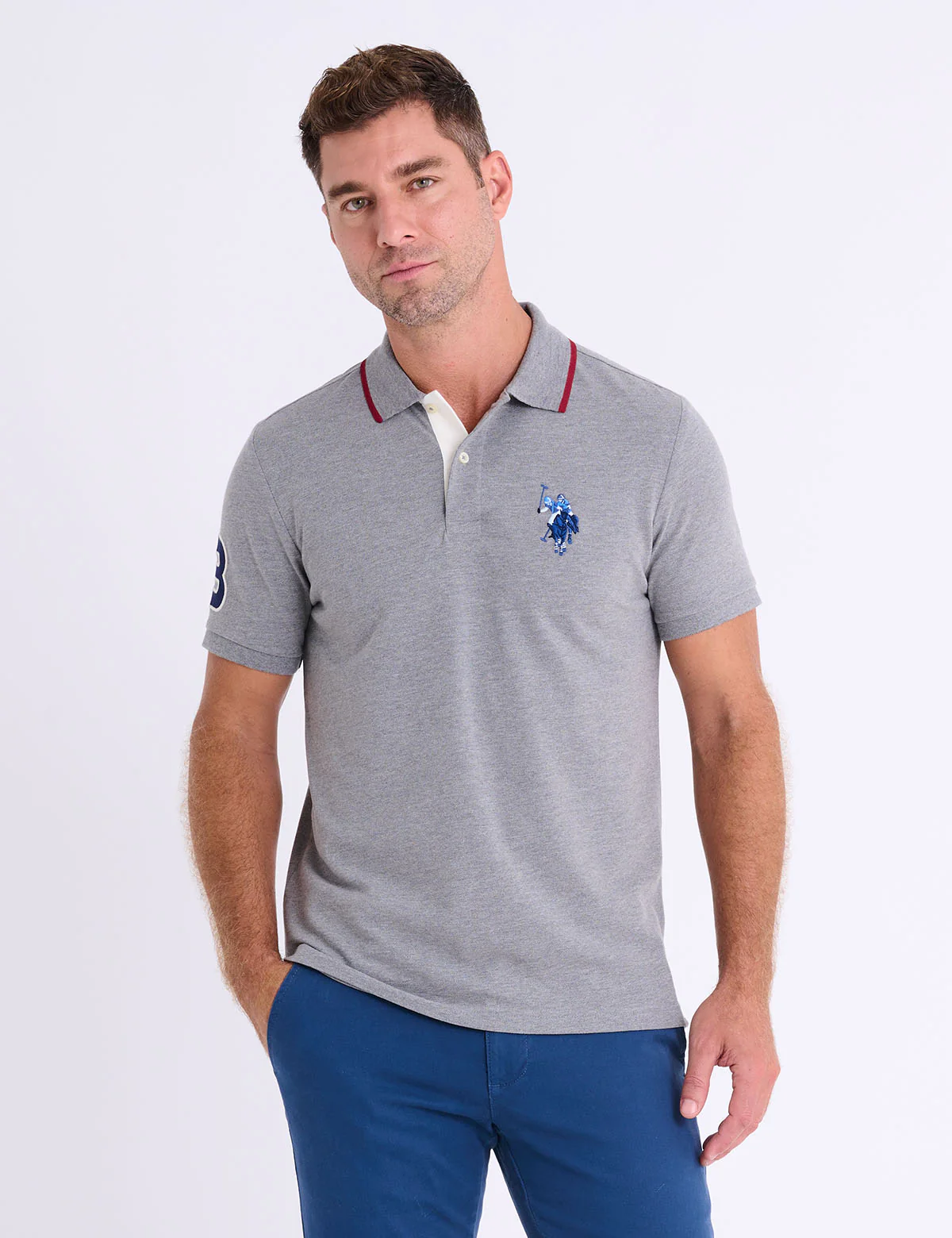 SLIM FIT BIG LOGO MULTI-TONAL POLO SHIRT - Image 21