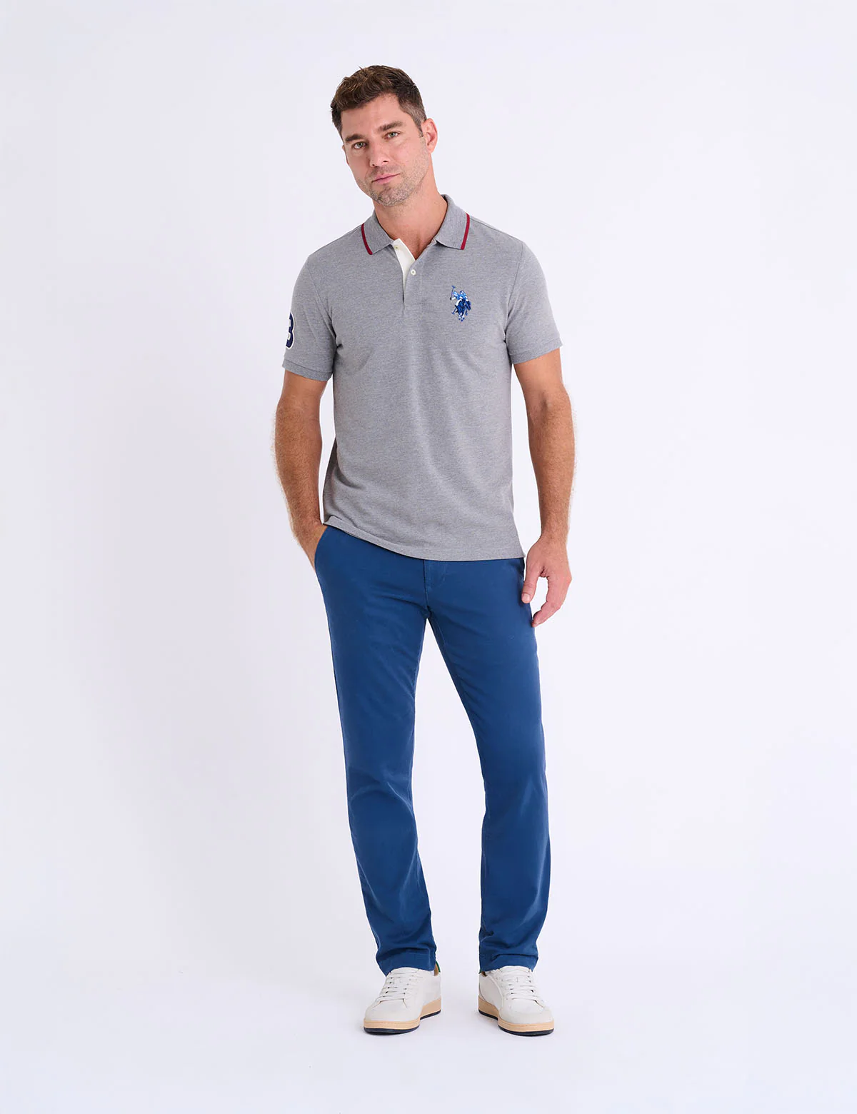 SLIM FIT BIG LOGO MULTI-TONAL POLO SHIRT - Image 22