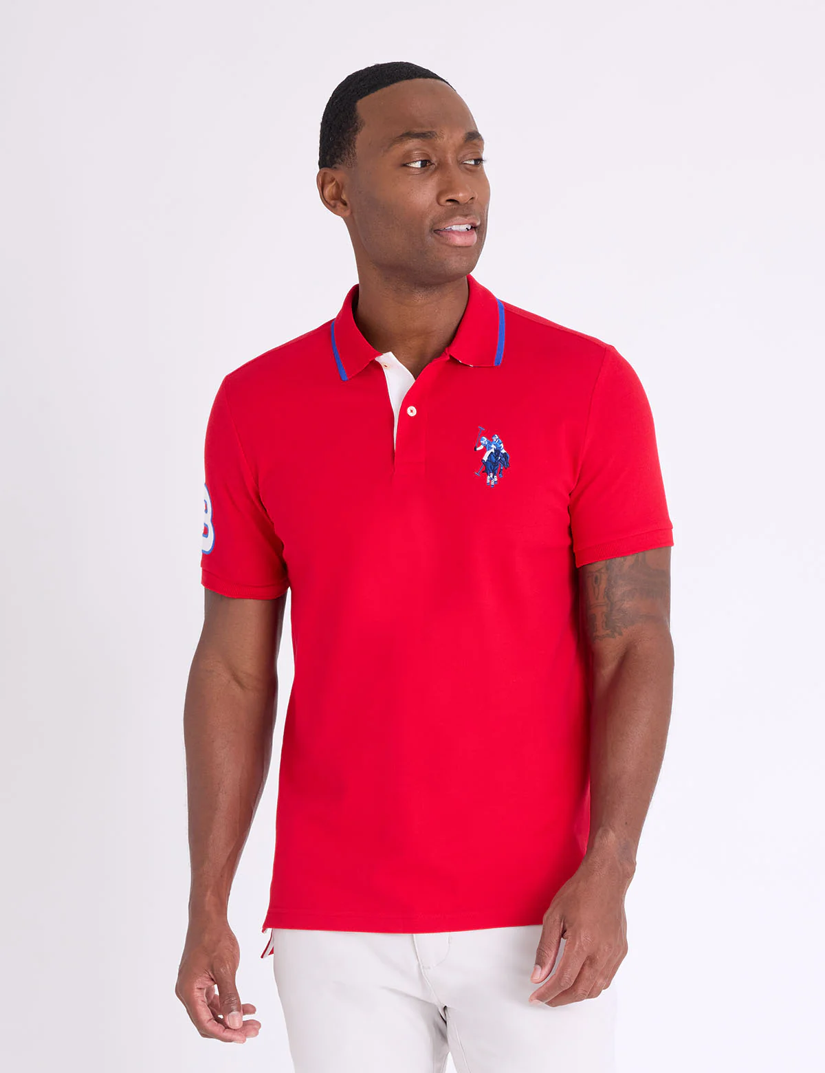 SLIM FIT BIG LOGO MULTI-TONAL POLO SHIRT - Image 25