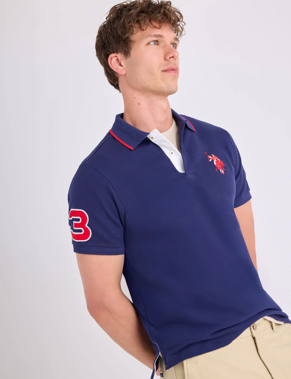 SLIM FIT BIG LOGO MULTI-TONAL POLO SHIRT - Image 8
