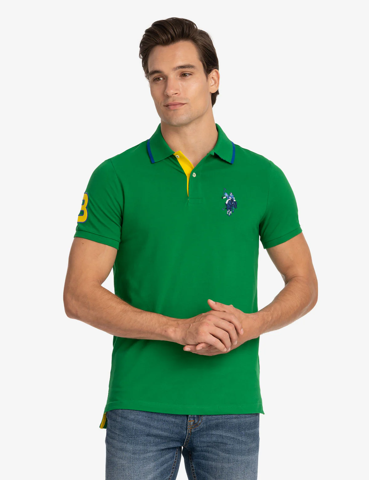 SLIM FIT BIG LOGO MULTI-TONAL POLO SHIRT - Image 7