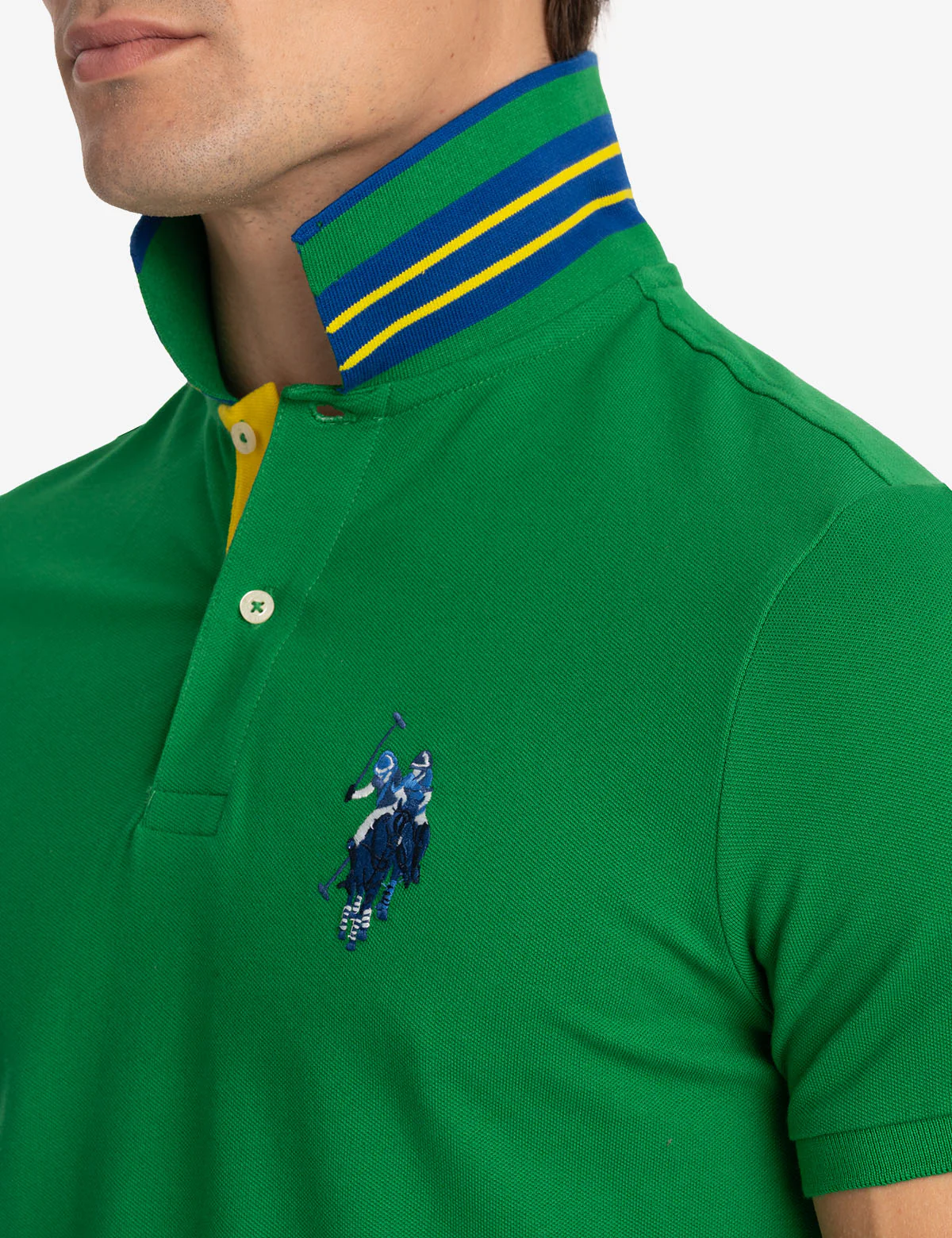 SLIM FIT BIG LOGO MULTI-TONAL POLO SHIRT - Image 8