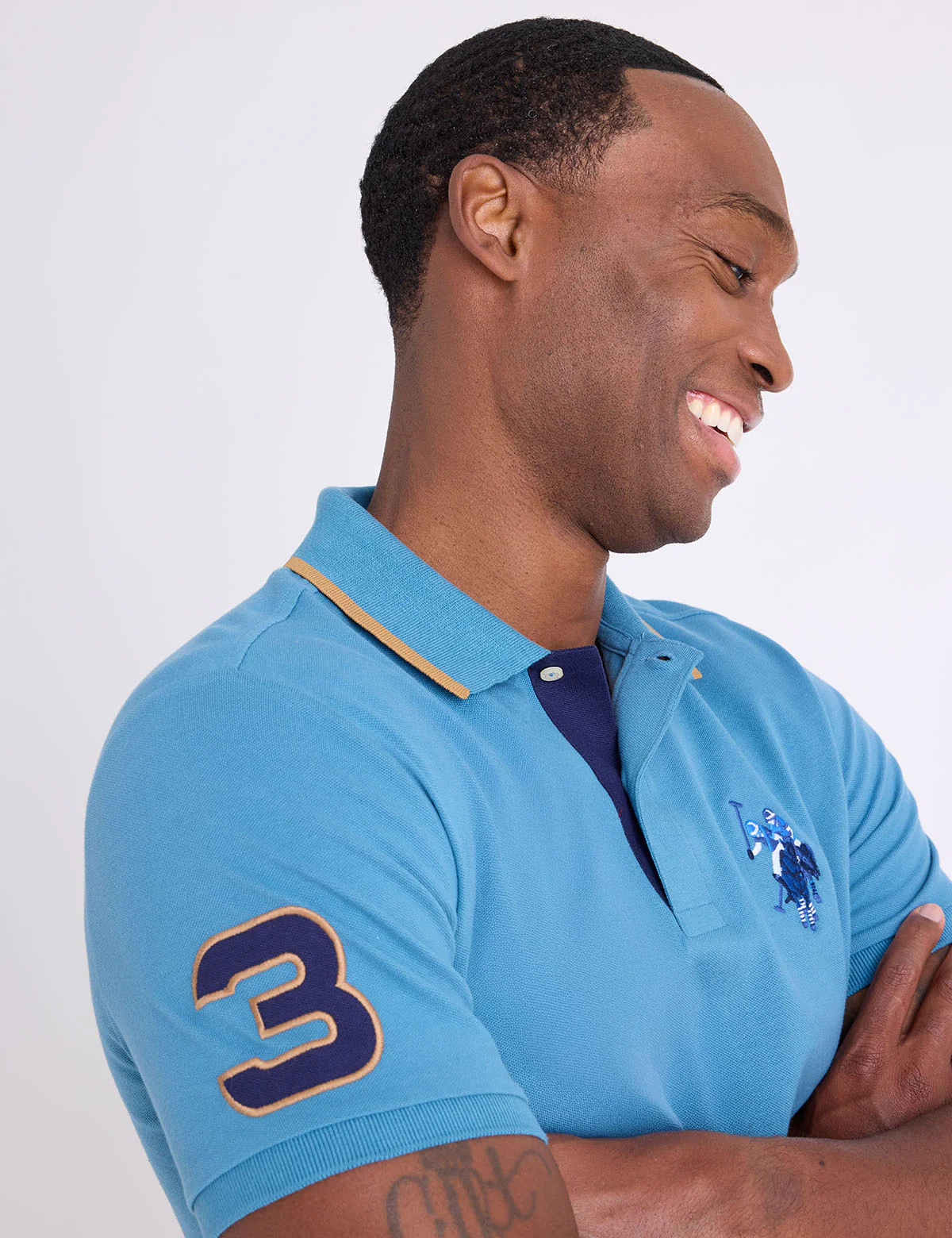 SLIM FIT BIG LOGO MULTI-TONAL POLO SHIRT - Image 2