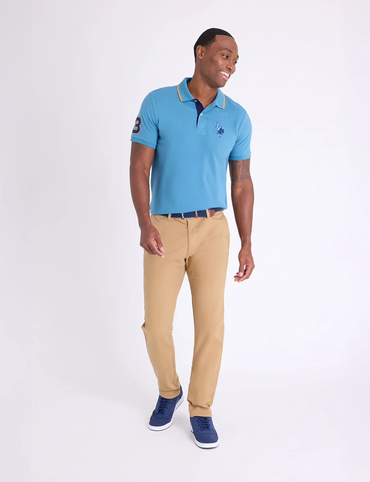 SLIM FIT BIG LOGO MULTI-TONAL POLO SHIRT - Image 4