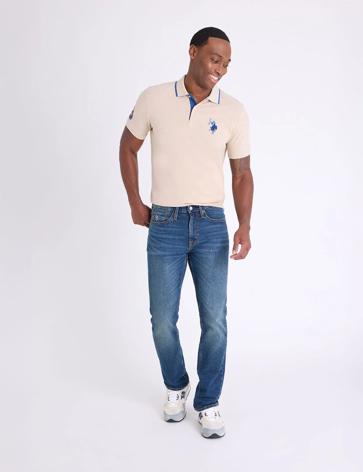 SLIM FIT BIG LOGO MULTI-TONAL POLO SHIRT - Image 9