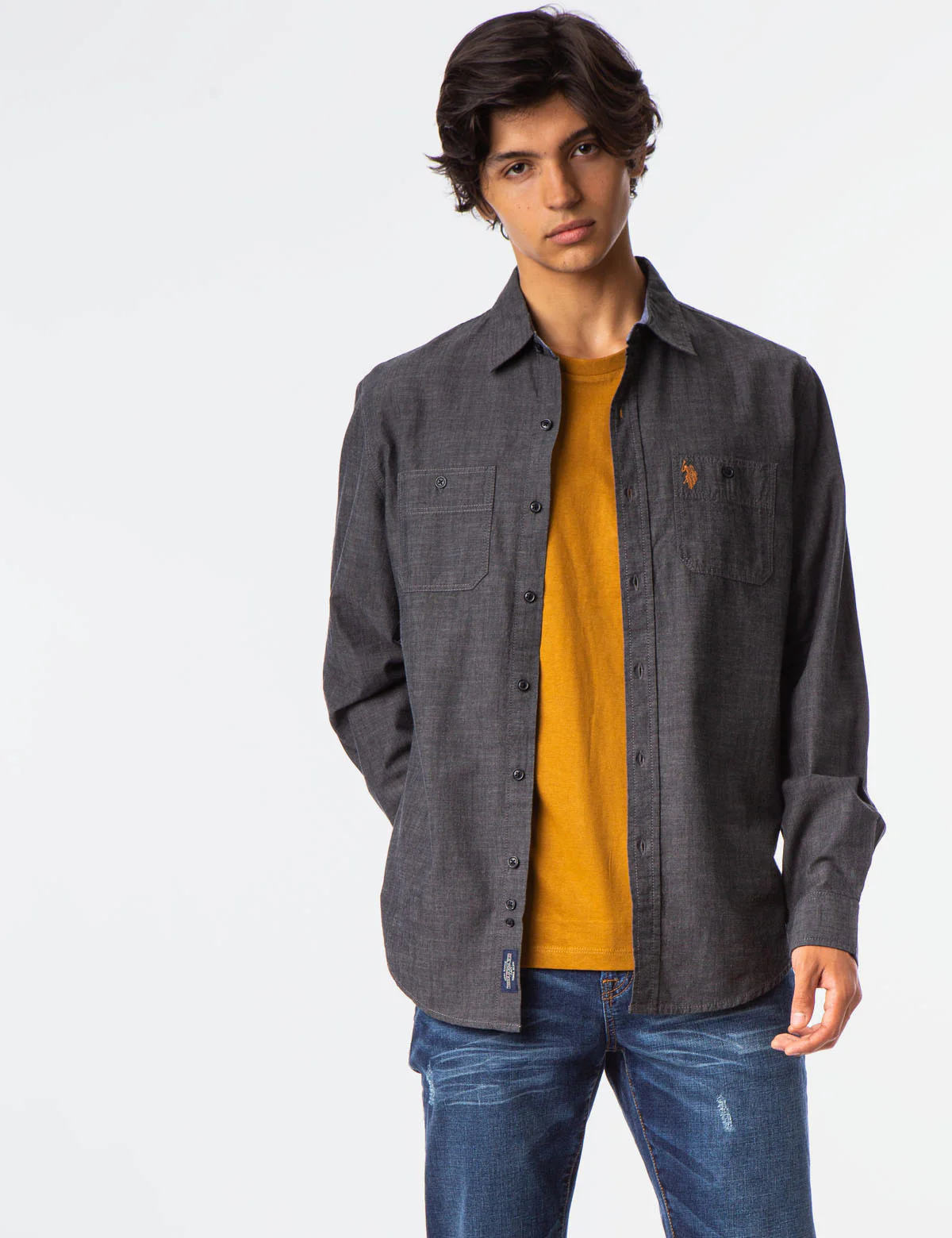 SLIM FIT CANVAS SHIRT - Image 13