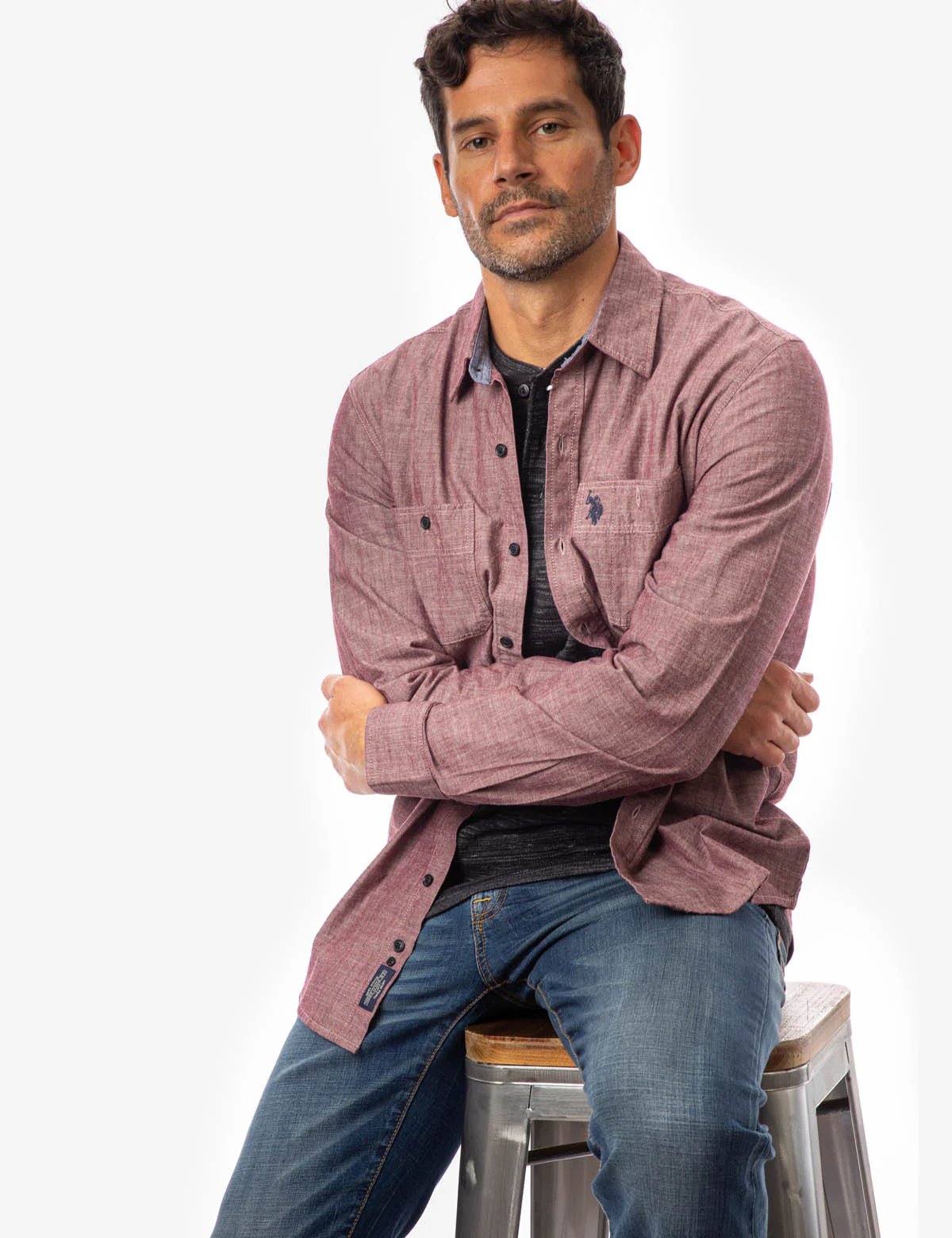 SLIM FIT CANVAS SHIRT - Image 6