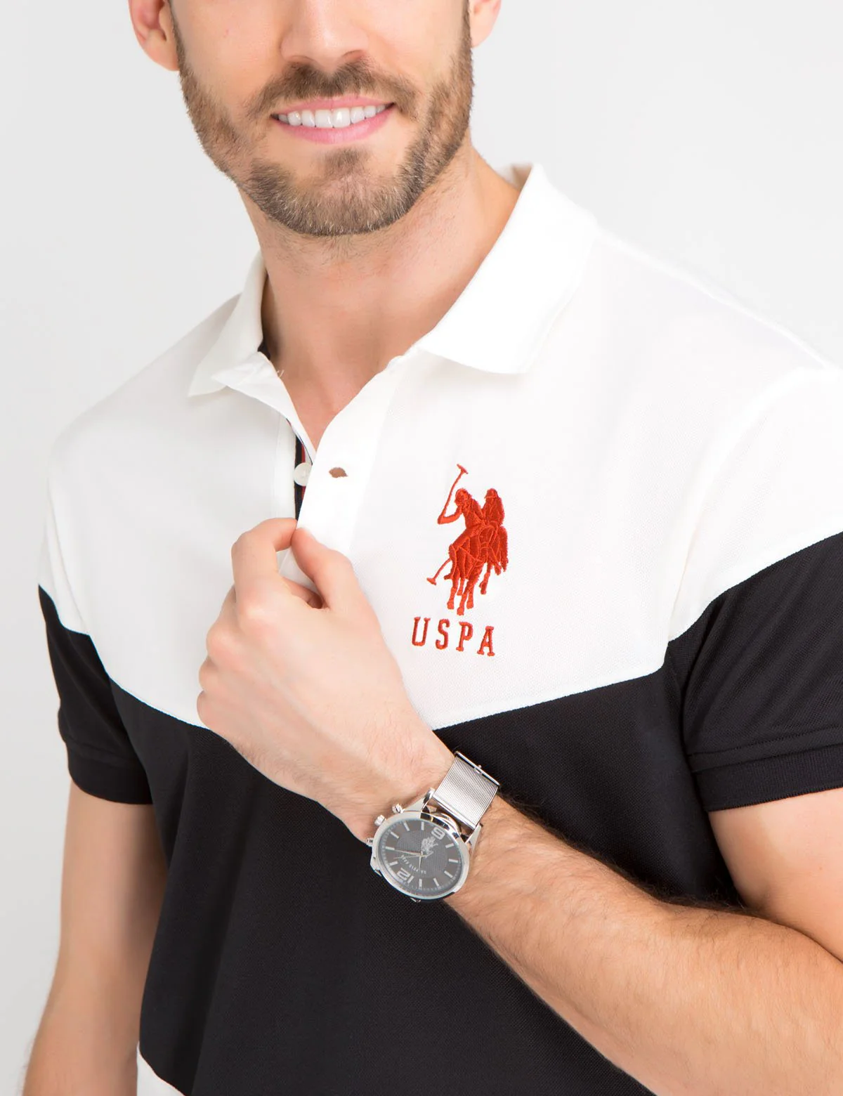 SLIM FIT PIQUE CHEVRON POLO SHIRT - Image 11