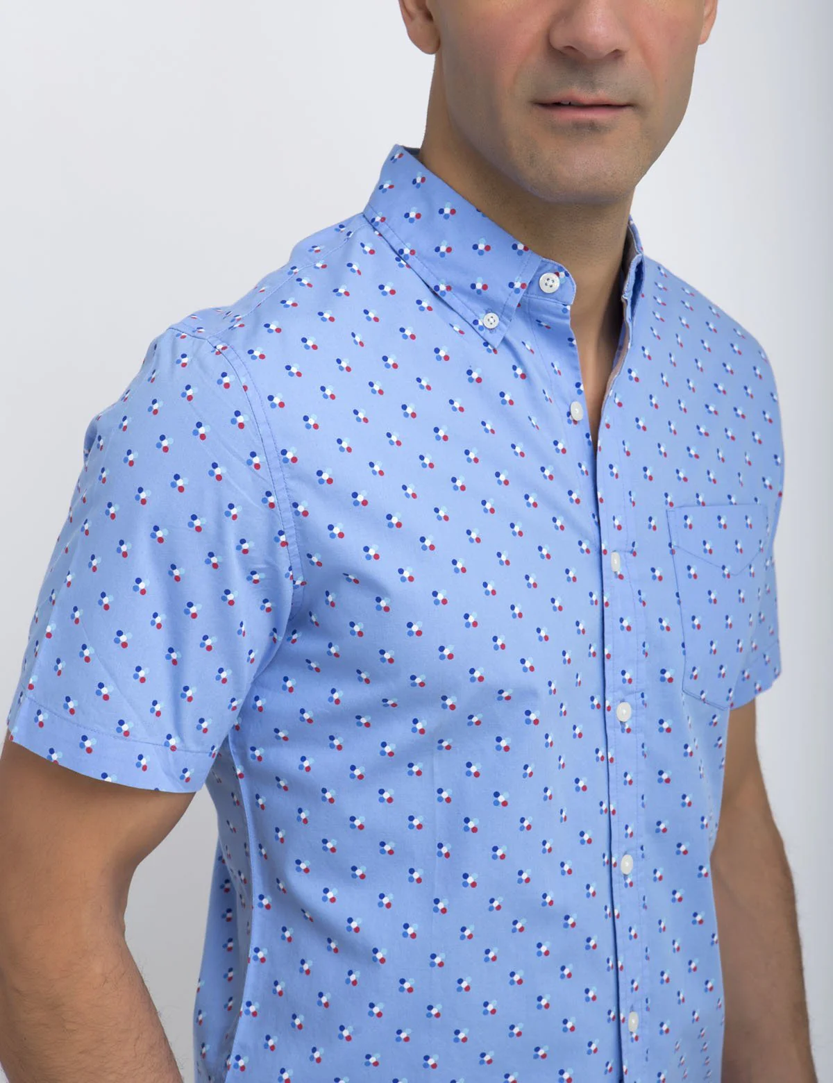 SLIM FIT CIRCLE PRINT SHIRT - Image 3
