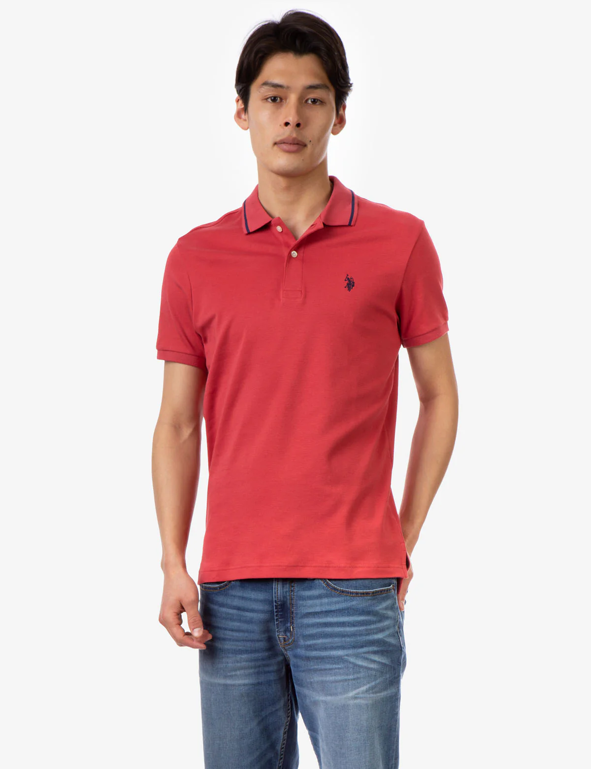 SLIM FIT INTERLOCK POLO SHIRT