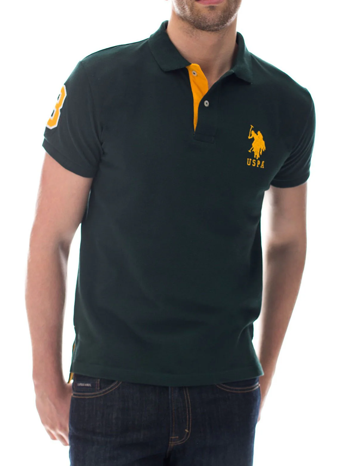 Slim Fit Pique Mesh Polo Shirt - Image 26