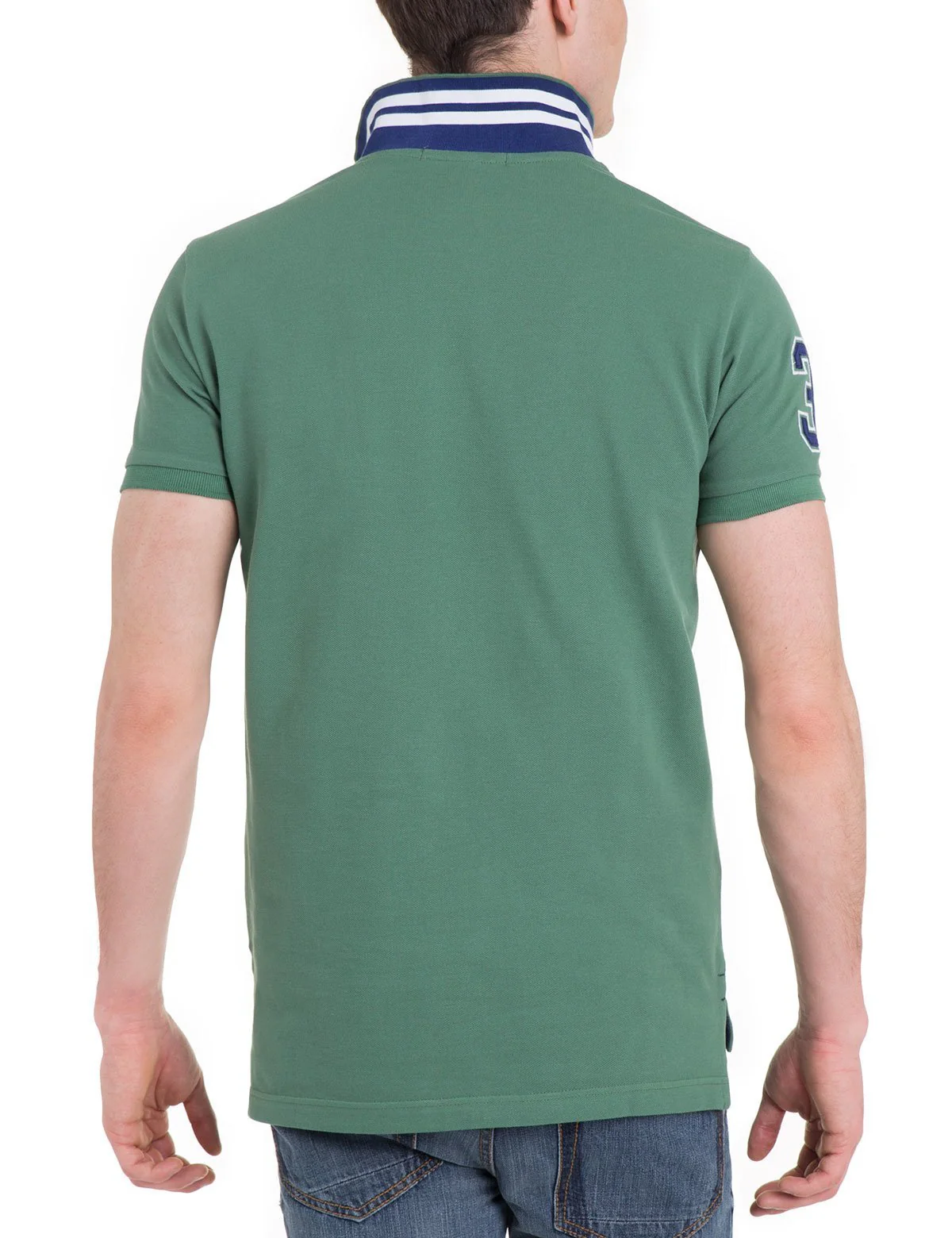 Slim Fit Pique Mesh Polo Shirt - Image 3