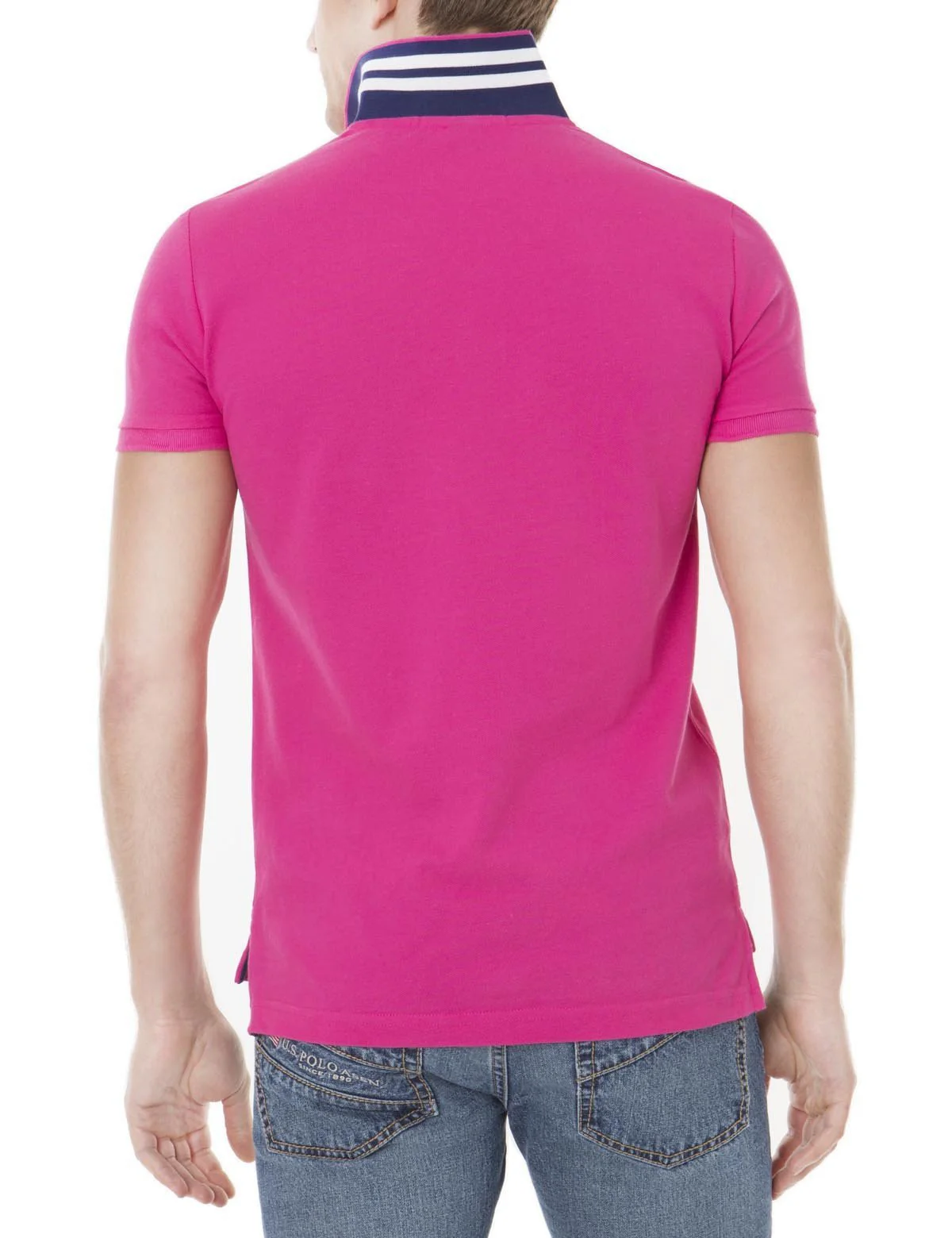 Slim Fit Pique Mesh Small Logo Polo Shirt - Image 18