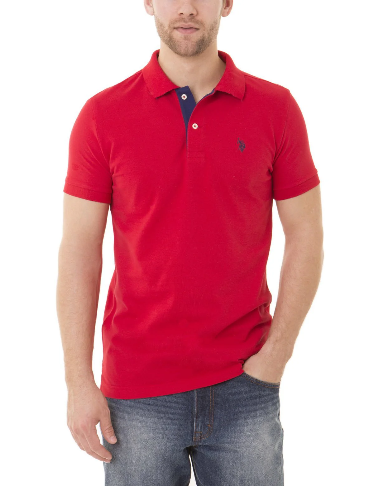 Slim Fit Pique Mesh Small Logo Polo Shirt - Image 22