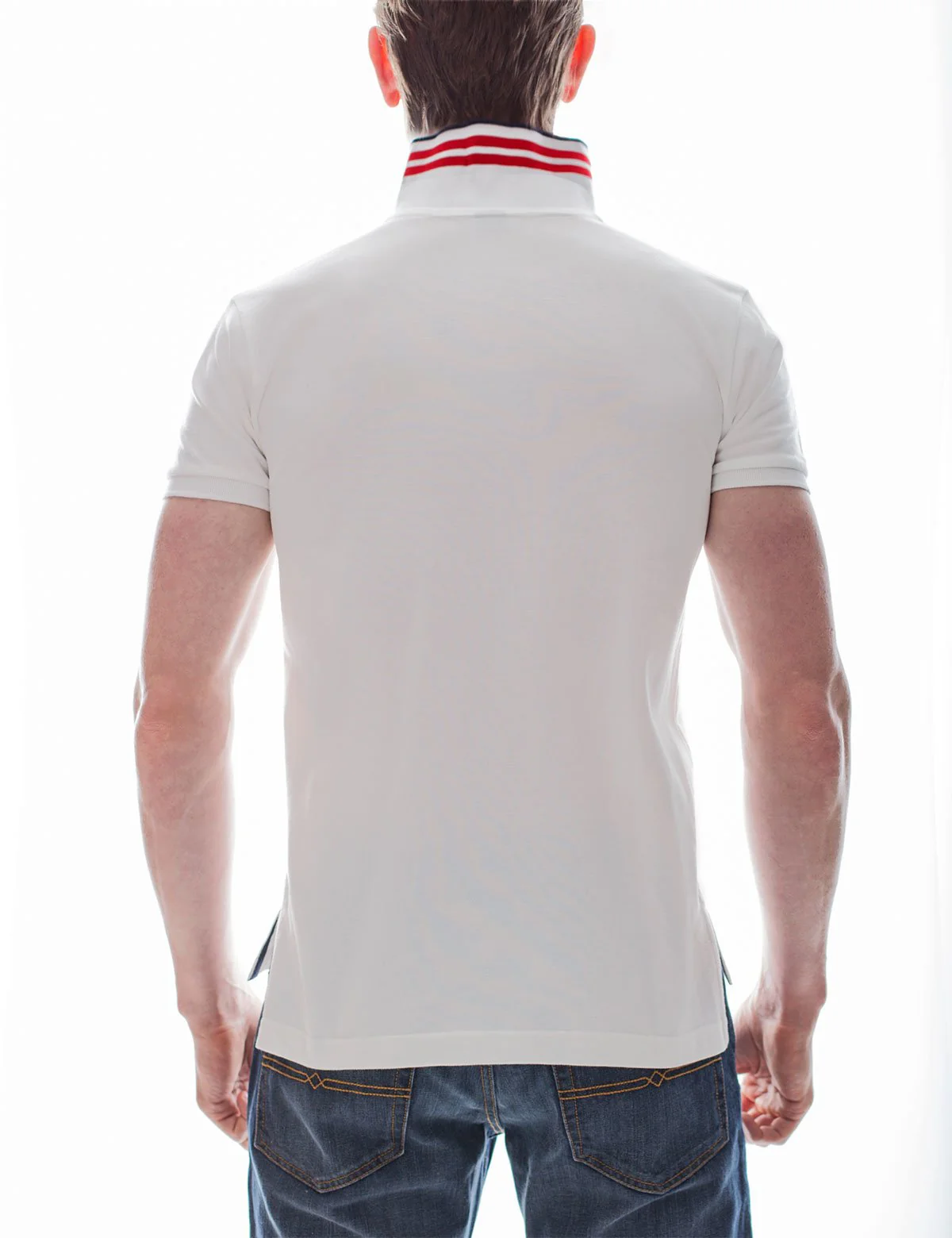 Slim Fit Pique Mesh Small Logo Polo Shirt - Image 24