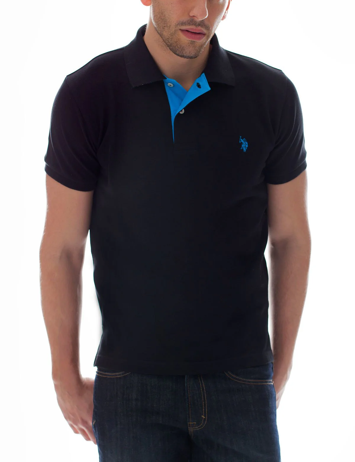 Slim Fit Pique Mesh Small Logo Polo Shirt - Image 26