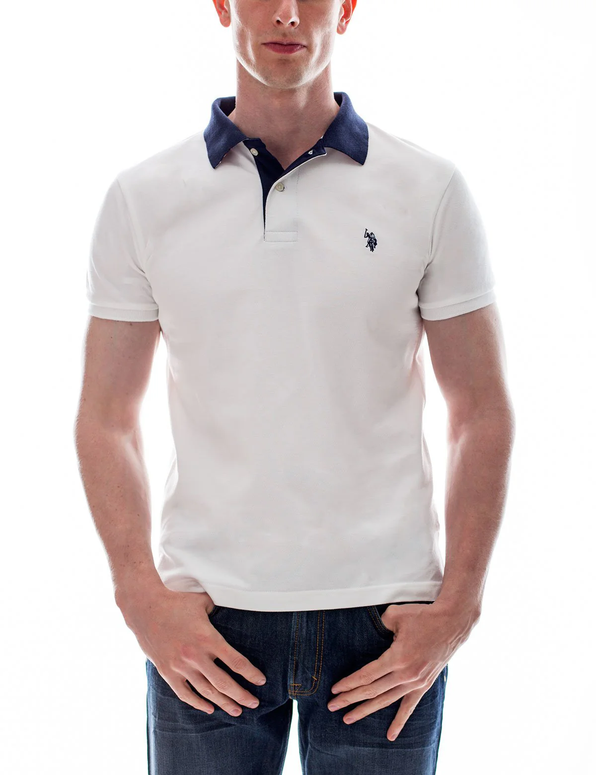 Slim Fit Pique Mesh Small Logo Polo Shirt - Image 31