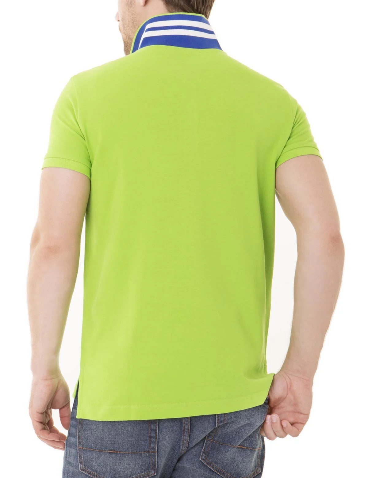 Slim Fit Pique Mesh Small Logo Polo Shirt - Image 8