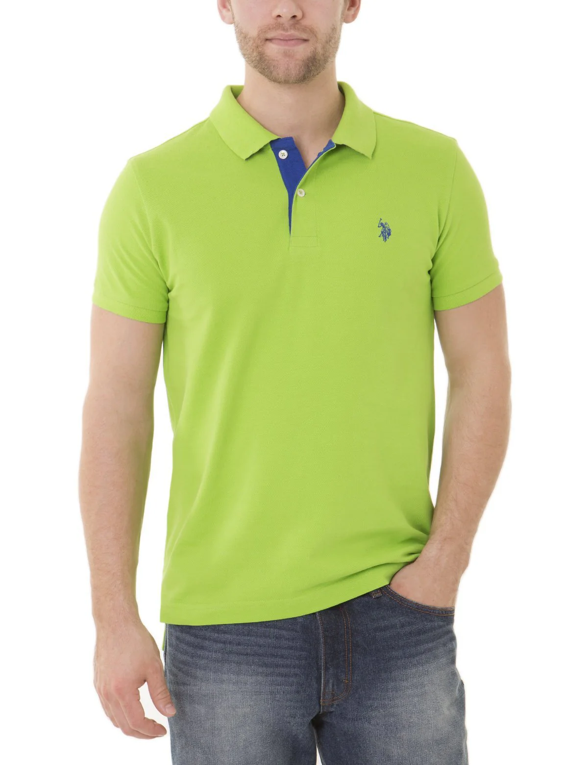Slim Fit Pique Mesh Small Logo Polo Shirt - Image 9