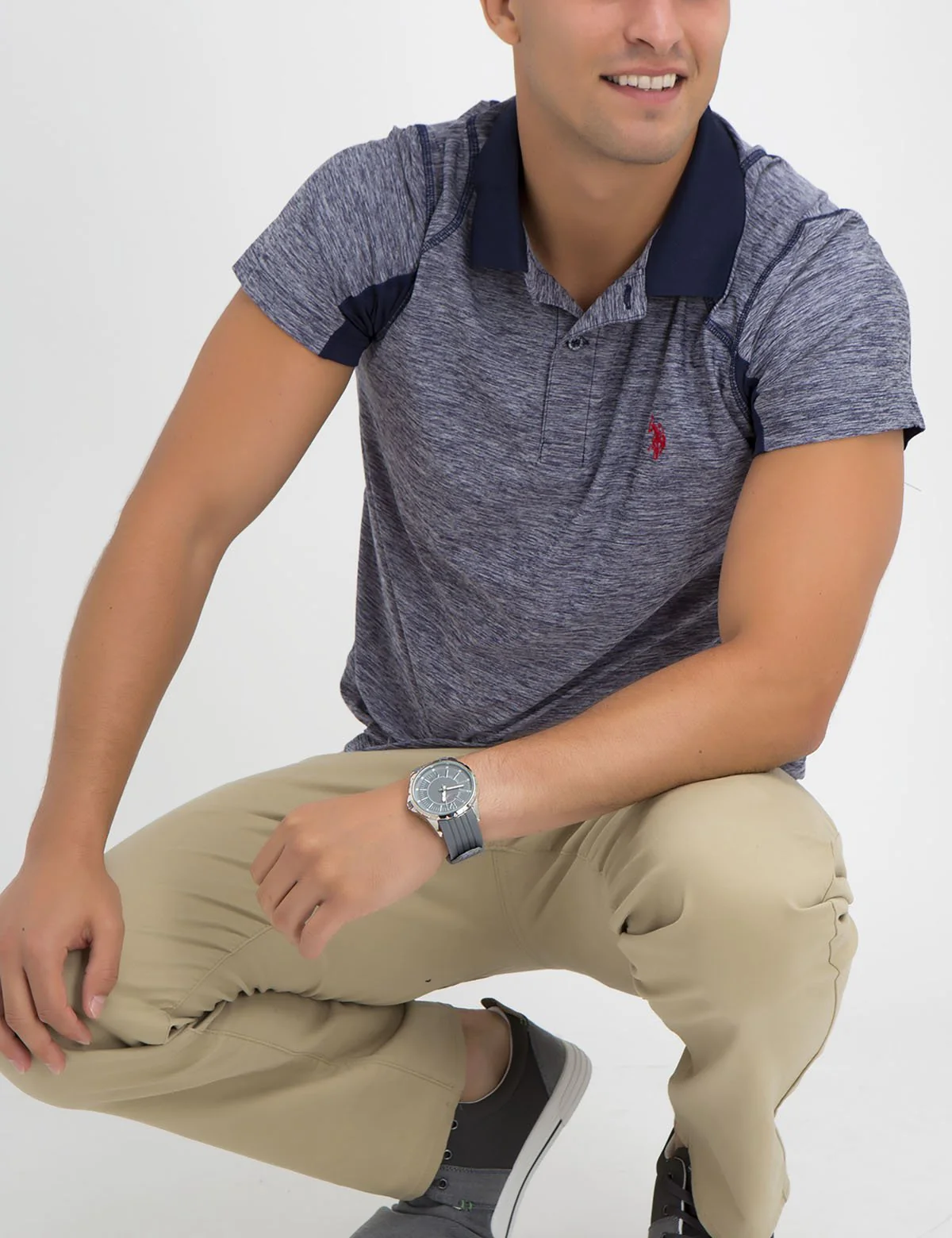 SLIM FIT SPACEDYE POLO SHIRT - Image 5