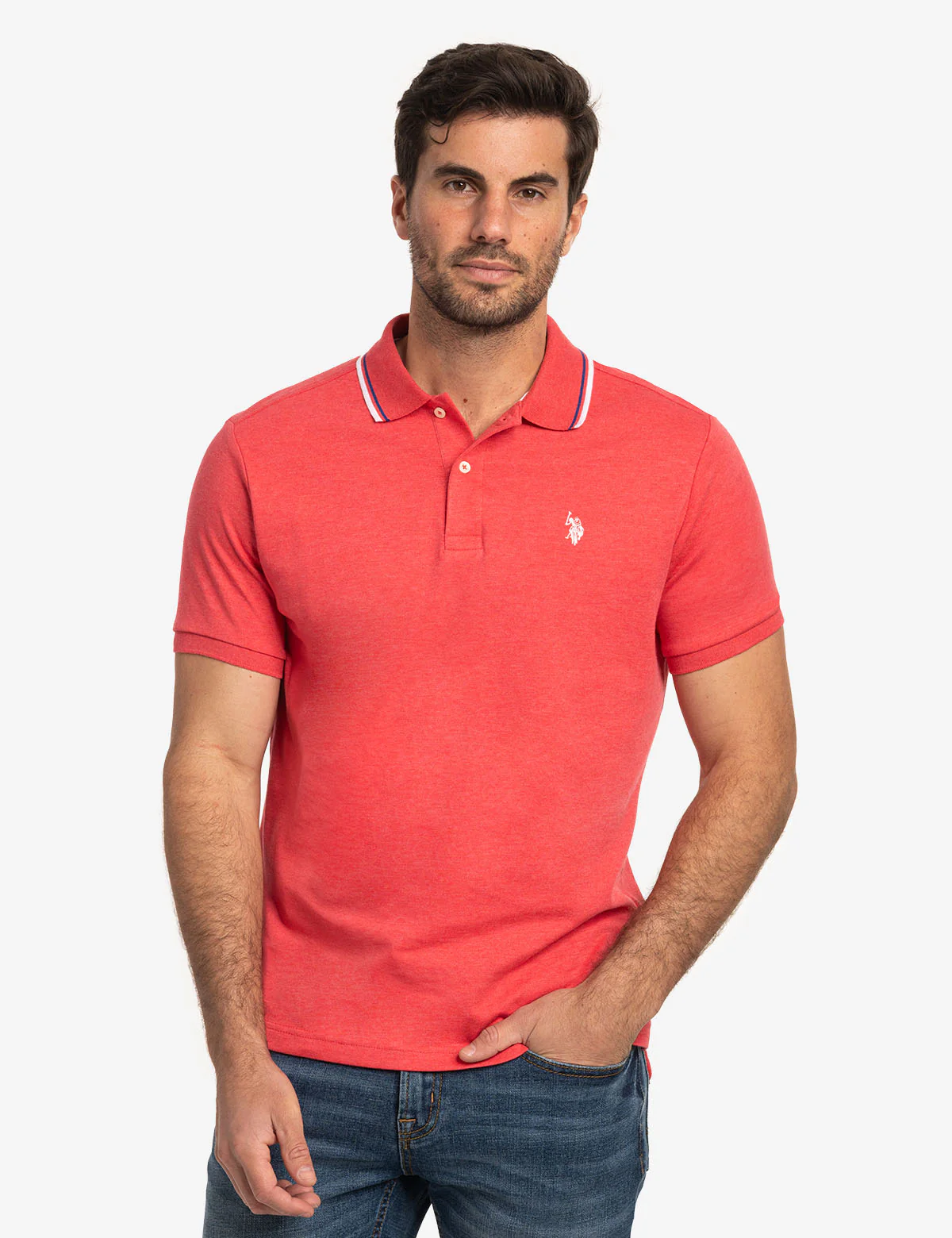 SLIM FIT TIPPED INTERLOCK POLO SHIRT - Image 19