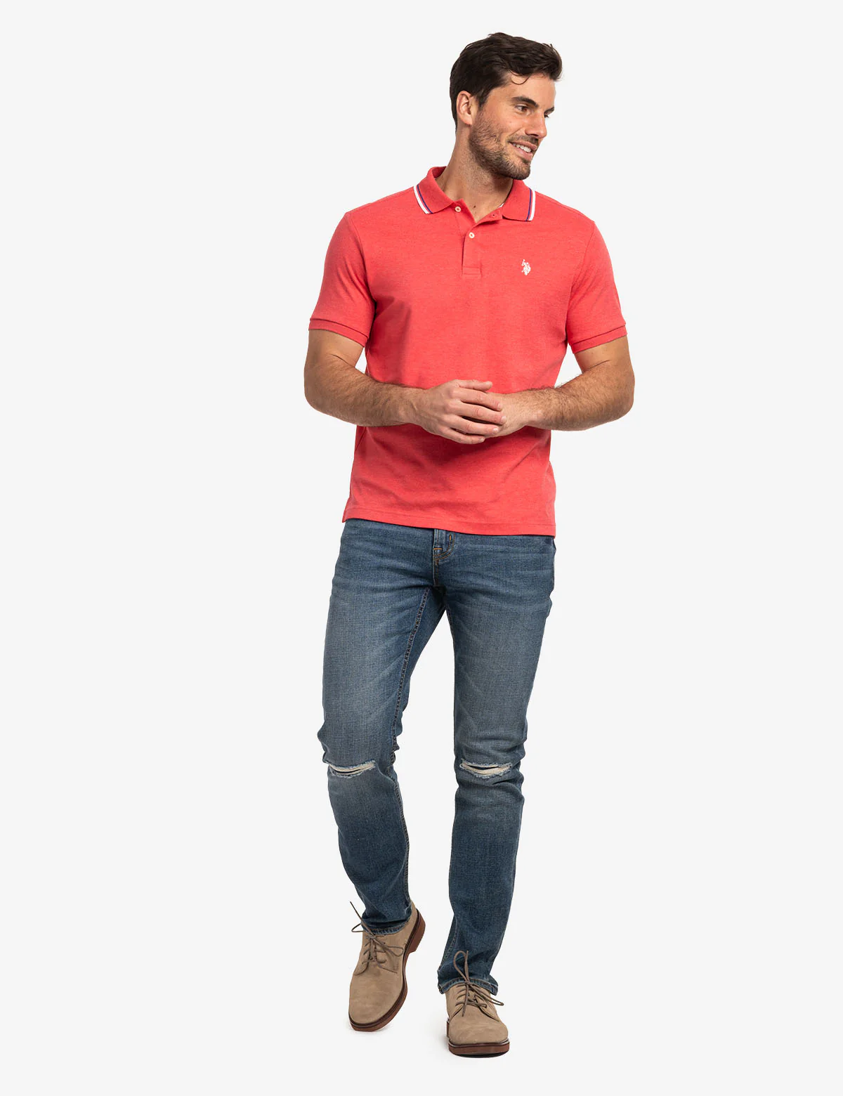 SLIM FIT TIPPED INTERLOCK POLO SHIRT - Image 20