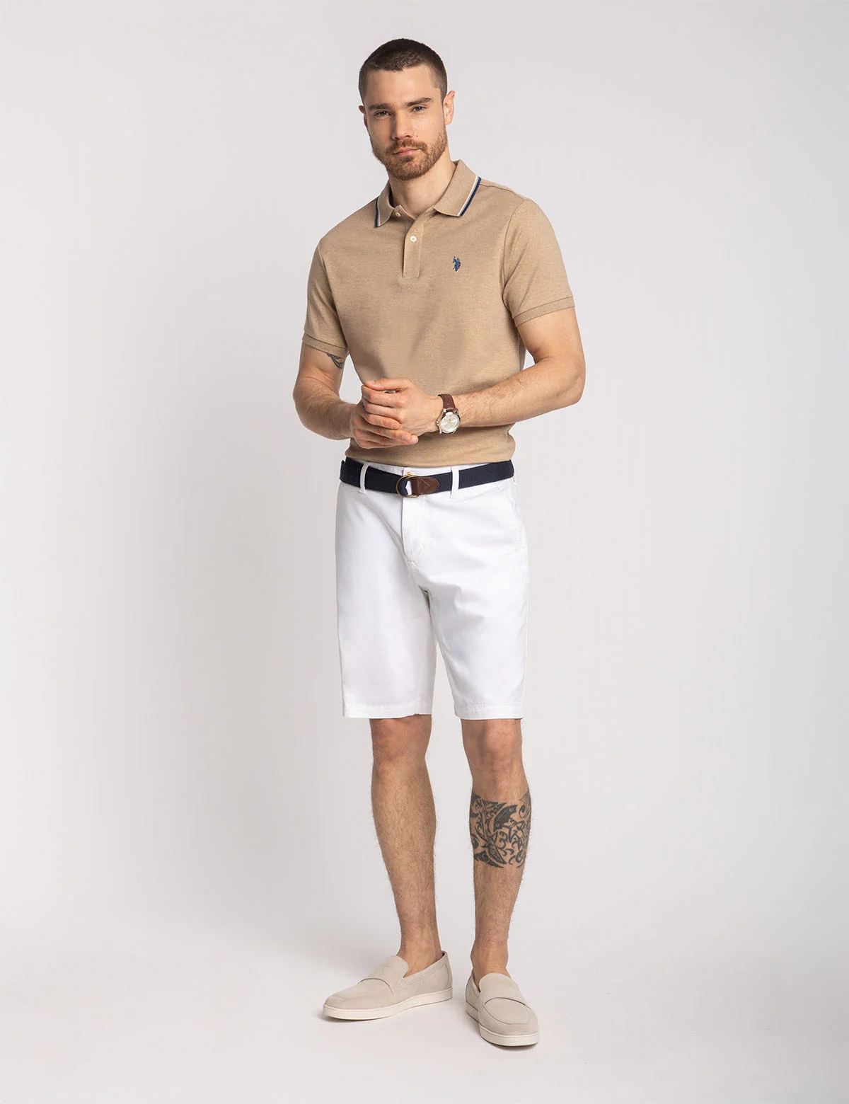SLIM FIT TIPPED INTERLOCK POLO SHIRT - Image 24