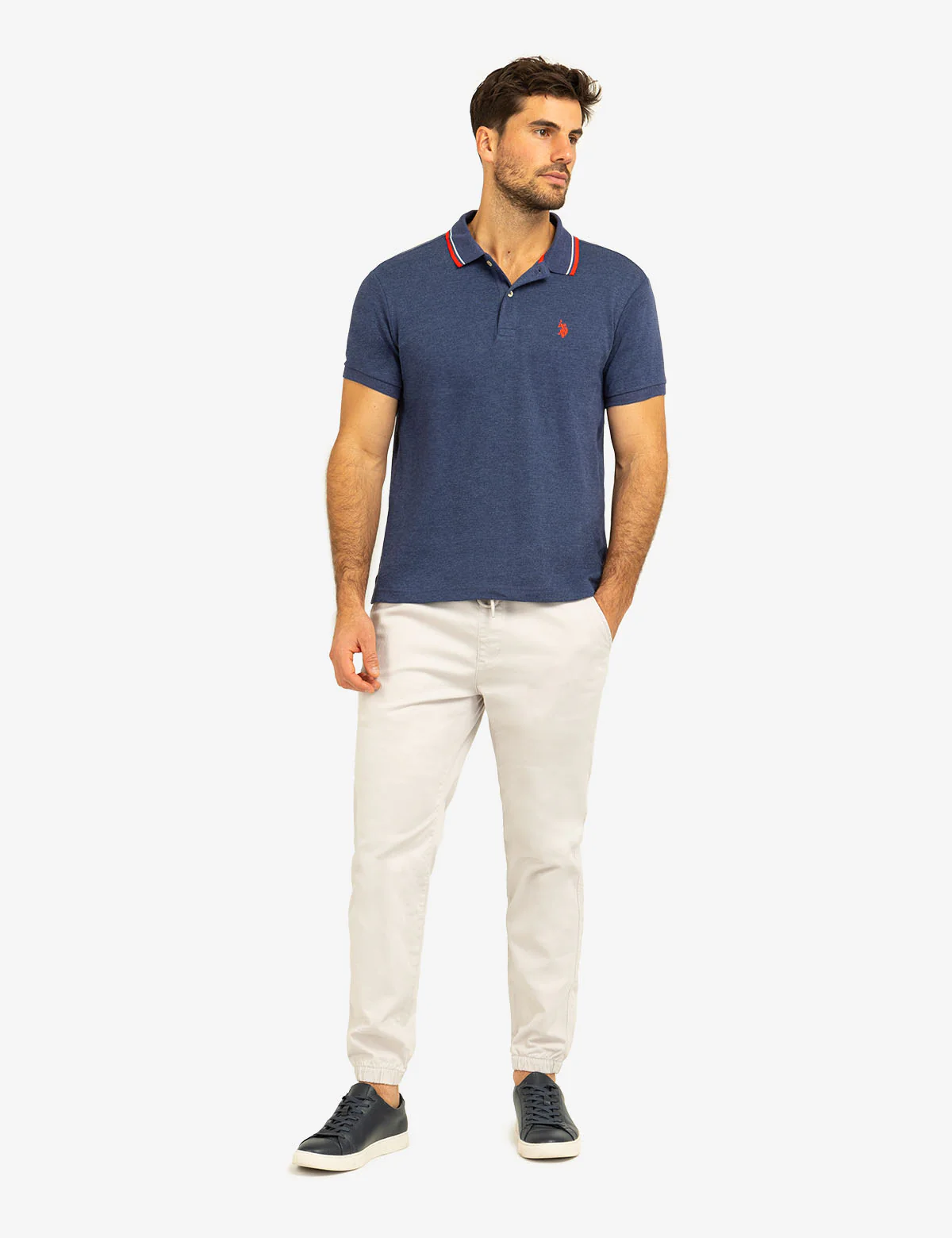 SLIM FIT TIPPED INTERLOCK POLO SHIRT - Image 4