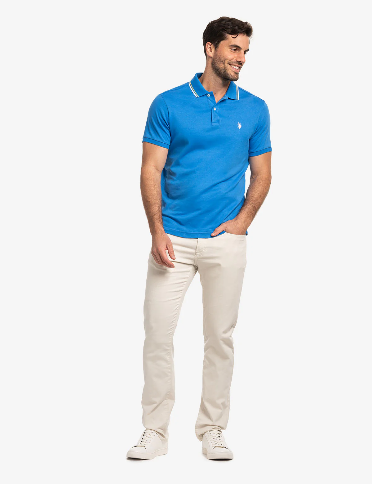 SLIM FIT TIPPED INTERLOCK POLO SHIRT - Image 3