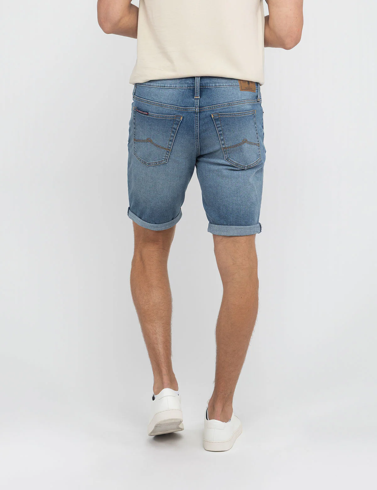 SLIM STRAIGHT 5 POCKET CUFFED DENIM SHORT - Image 4