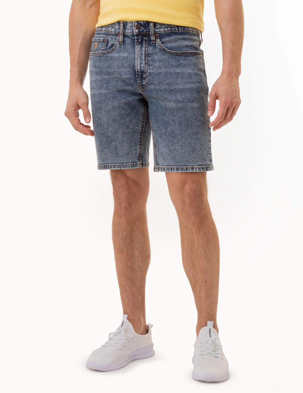 SLIM STRAIGHT 5 POCKET DENIM SHORTS