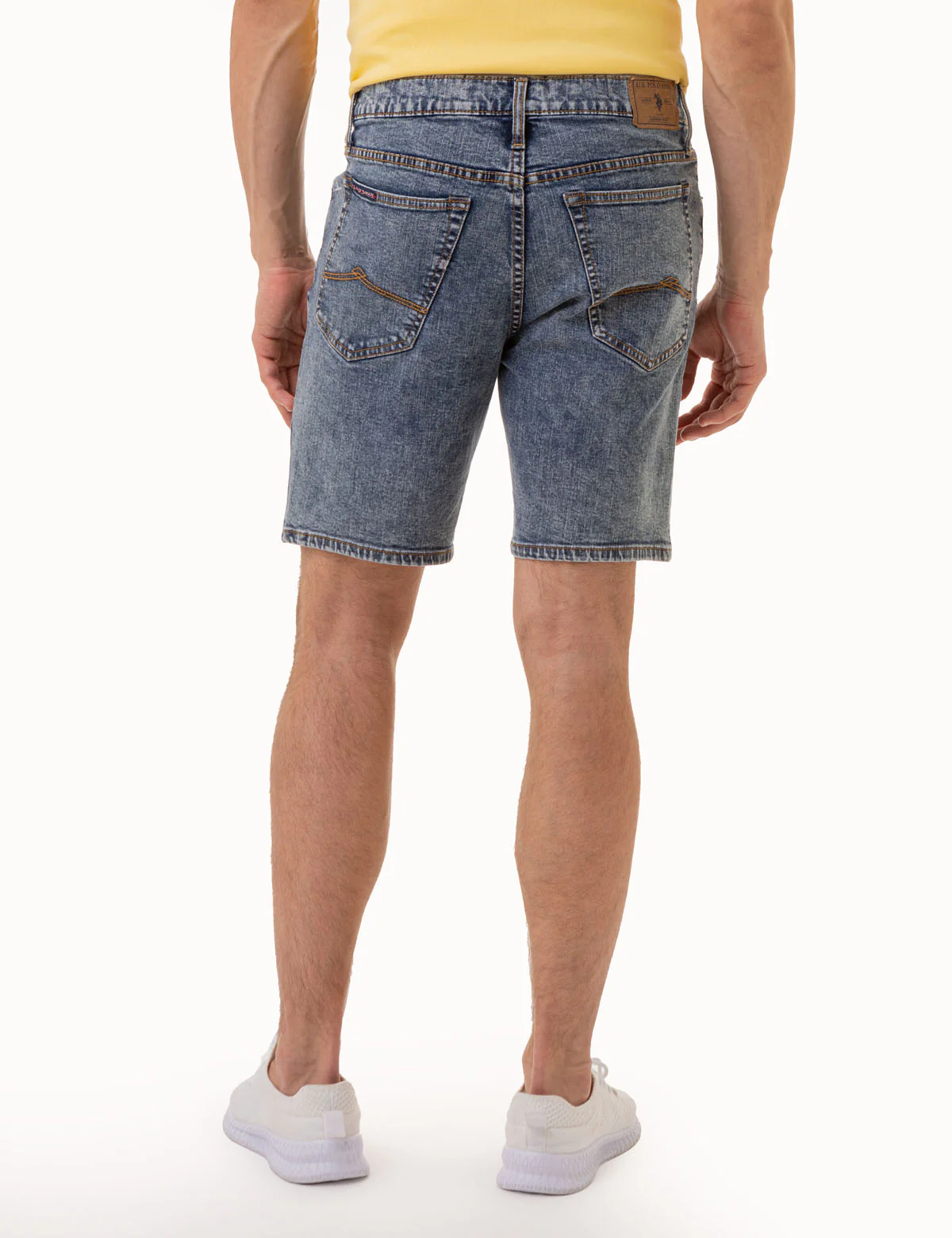 SLIM STRAIGHT 5 POCKET DENIM SHORTS - Image 3