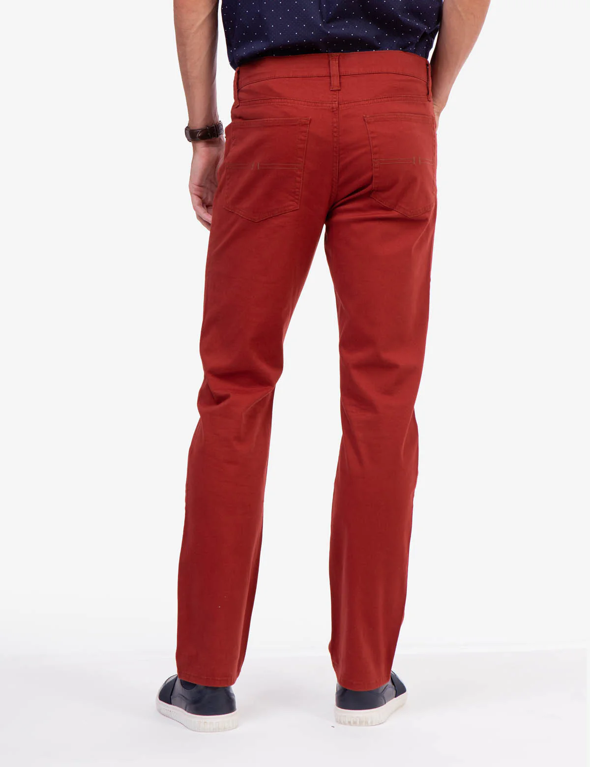 SLIM STRAIGHT 5 POCKET STRETCH CHINO PANTS - Image 3