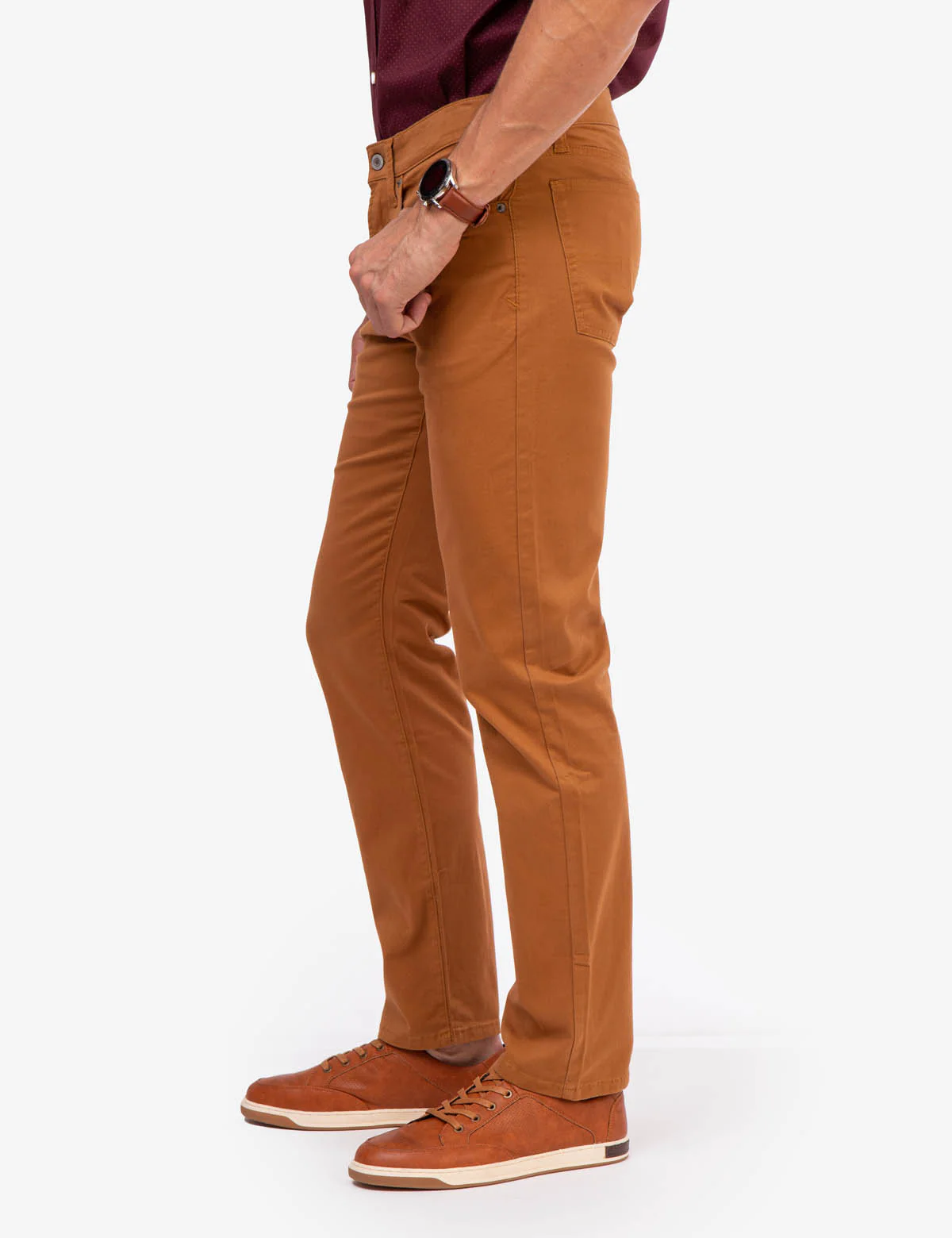 SLIM STRAIGHT 5 POCKET STRETCH CHINO PANTS - Image 8