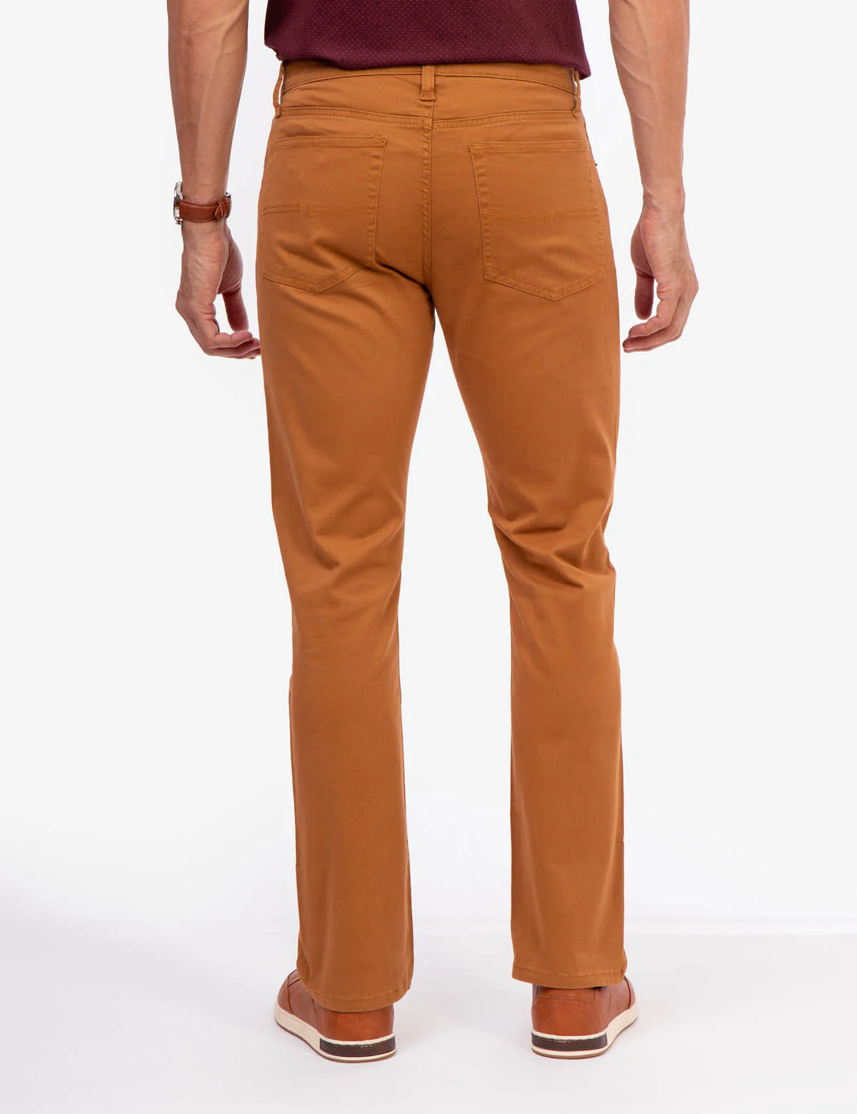 SLIM STRAIGHT 5 POCKET STRETCH CHINO PANTS - Image 9
