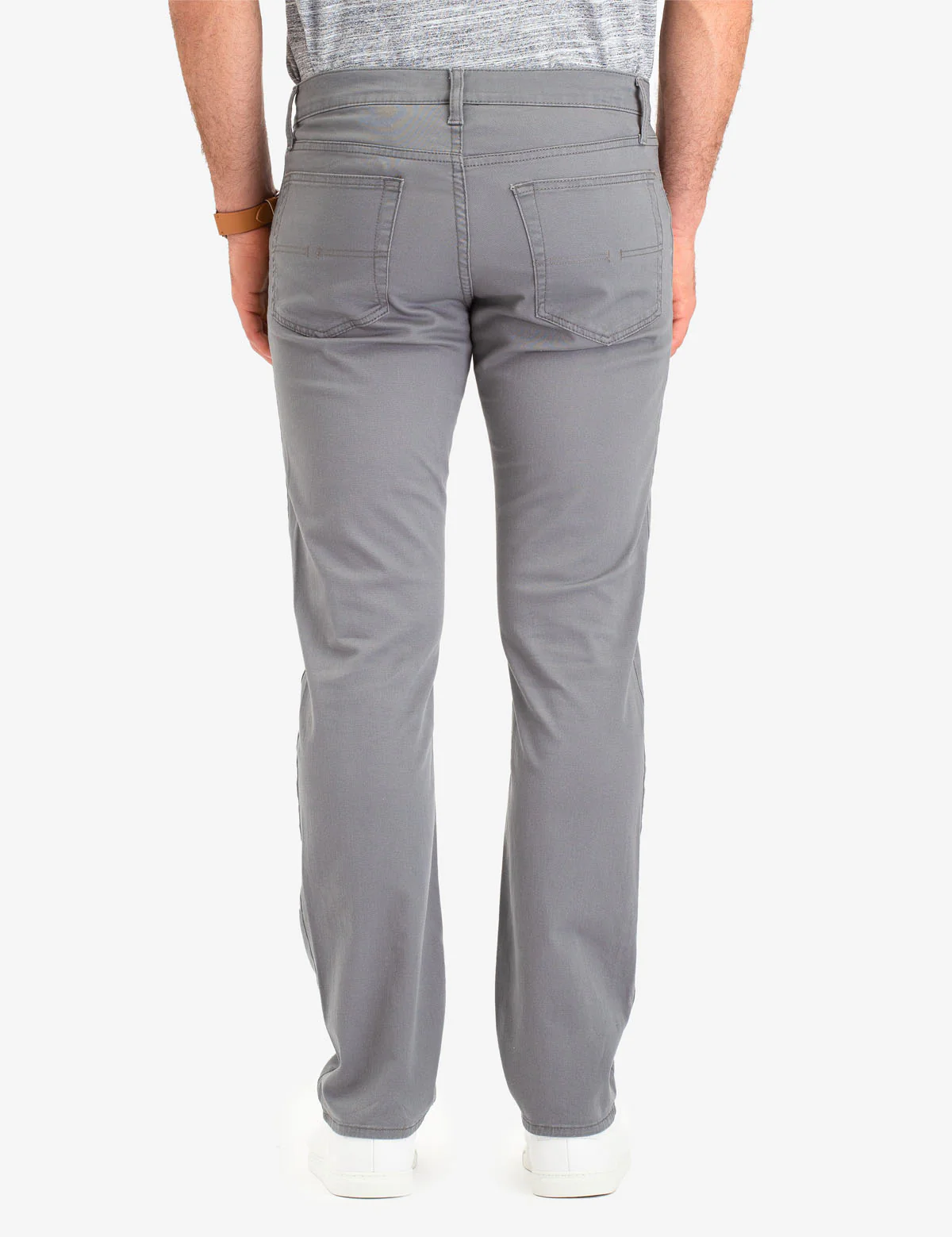 SLIM STRAIGHT 5 POCKET STRETCH CHINO PANTS - Image 3
