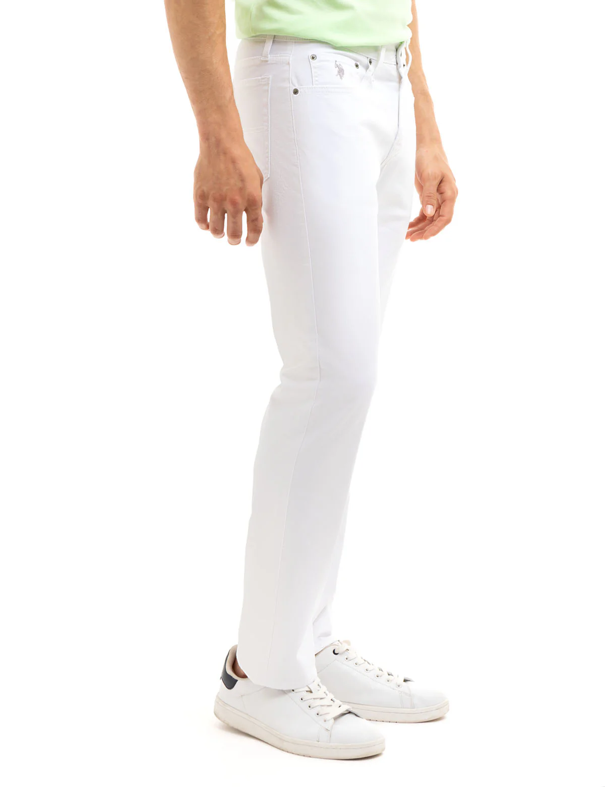 SLIM STRAIGHT 5 POCKET STRETCH CHINO PANTS - Image 2