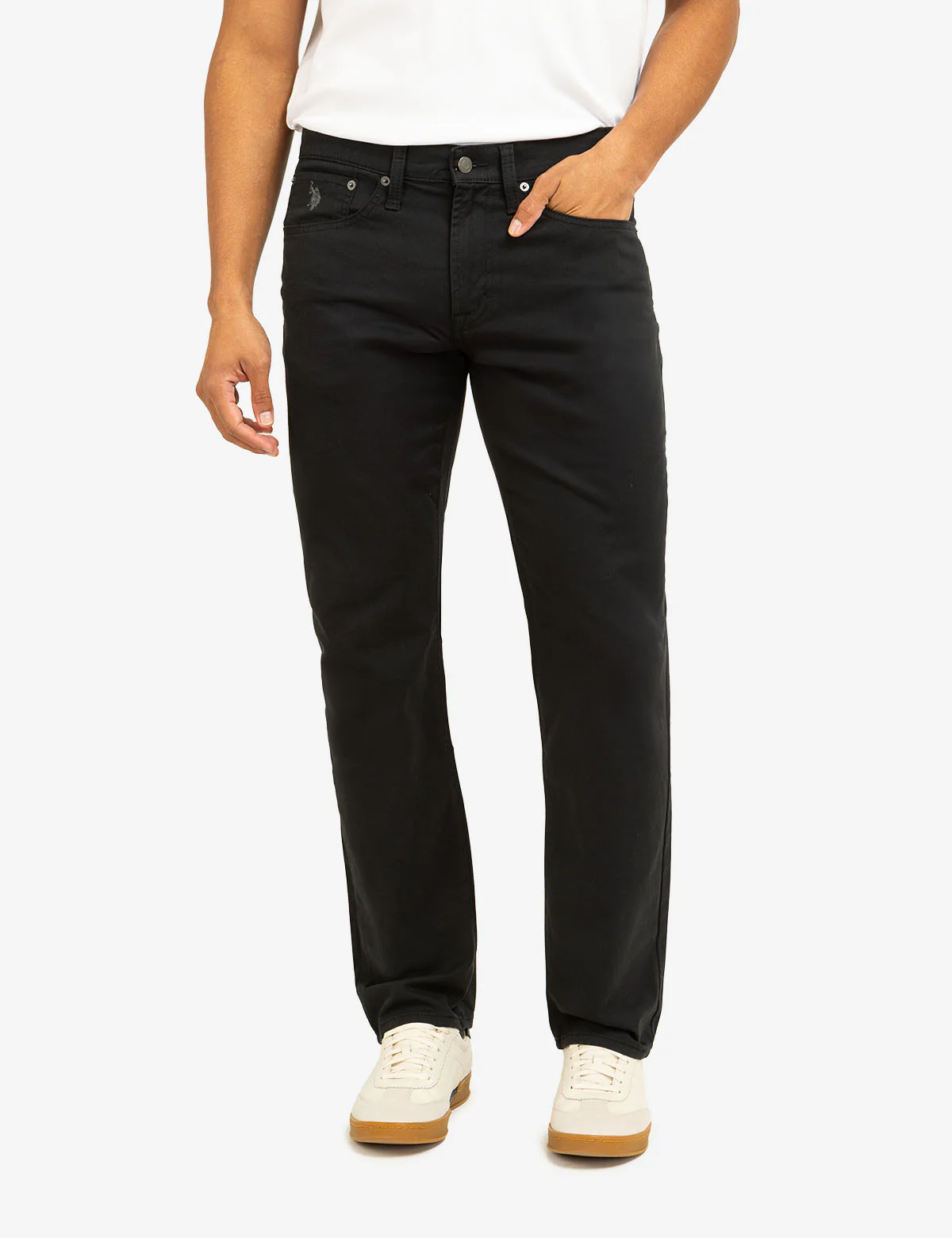 SLIM STRAIGHT 5 POCKET STRETCH CHINO PANTS - Image 4