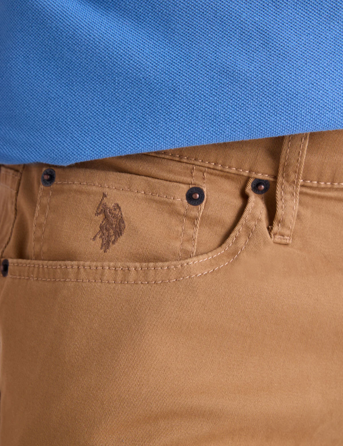 SLIM STRAIGHT 5 POCKET STRETCH CHINO PANTS - Image 4