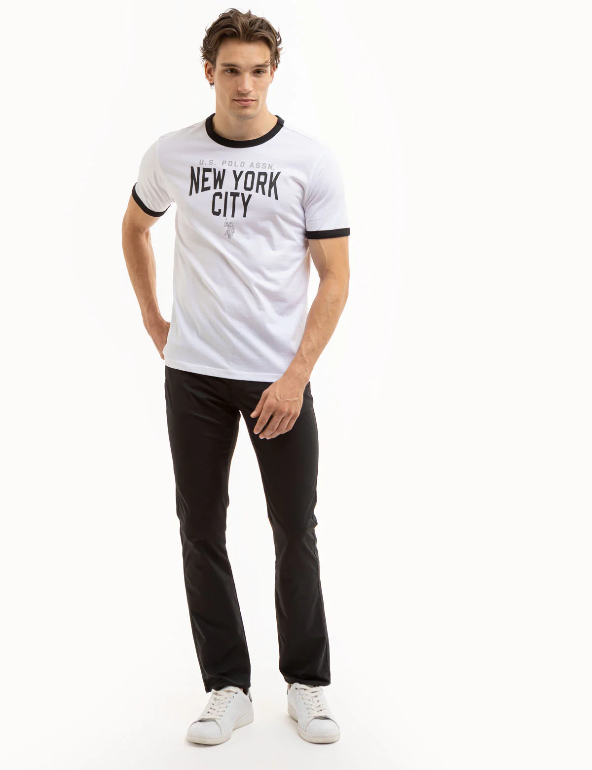 SLIM STRAIGHT 5 POCKET STRETCH PANTS - Image 6