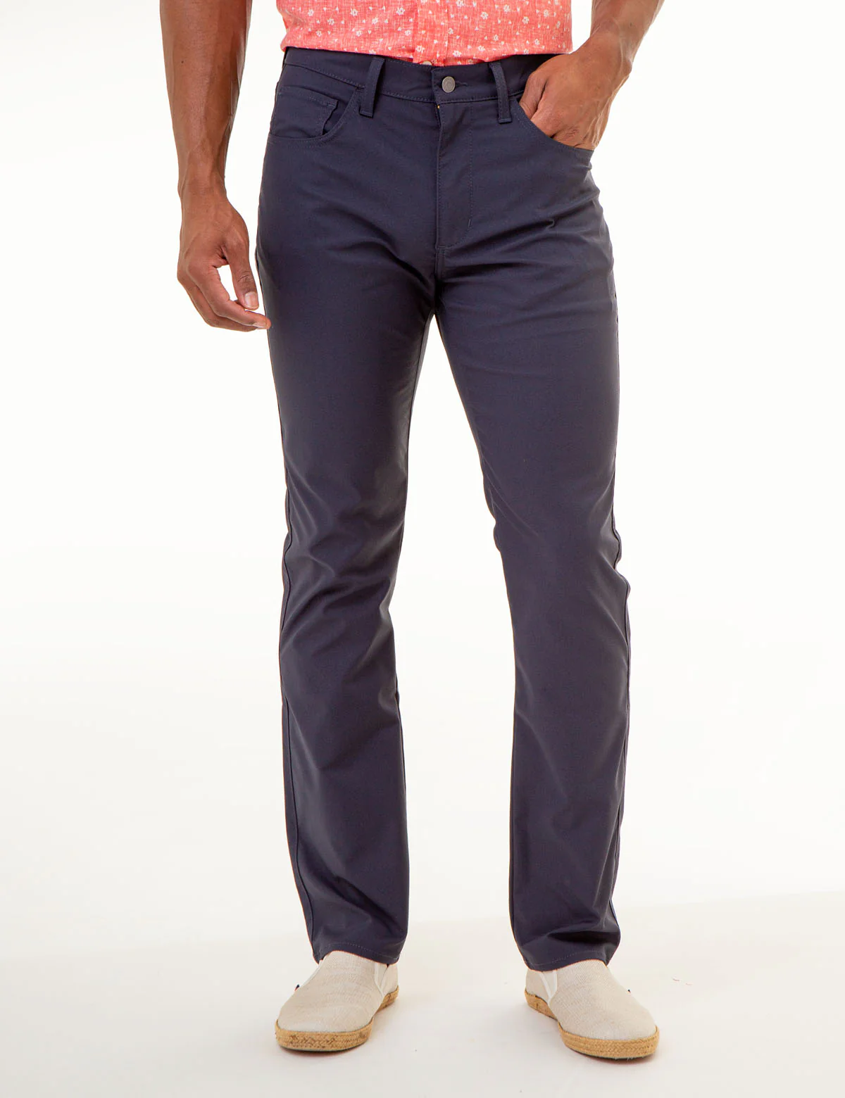 SLIM STRAIGHT 5 POCKET STRETCH PANTS - Image 5