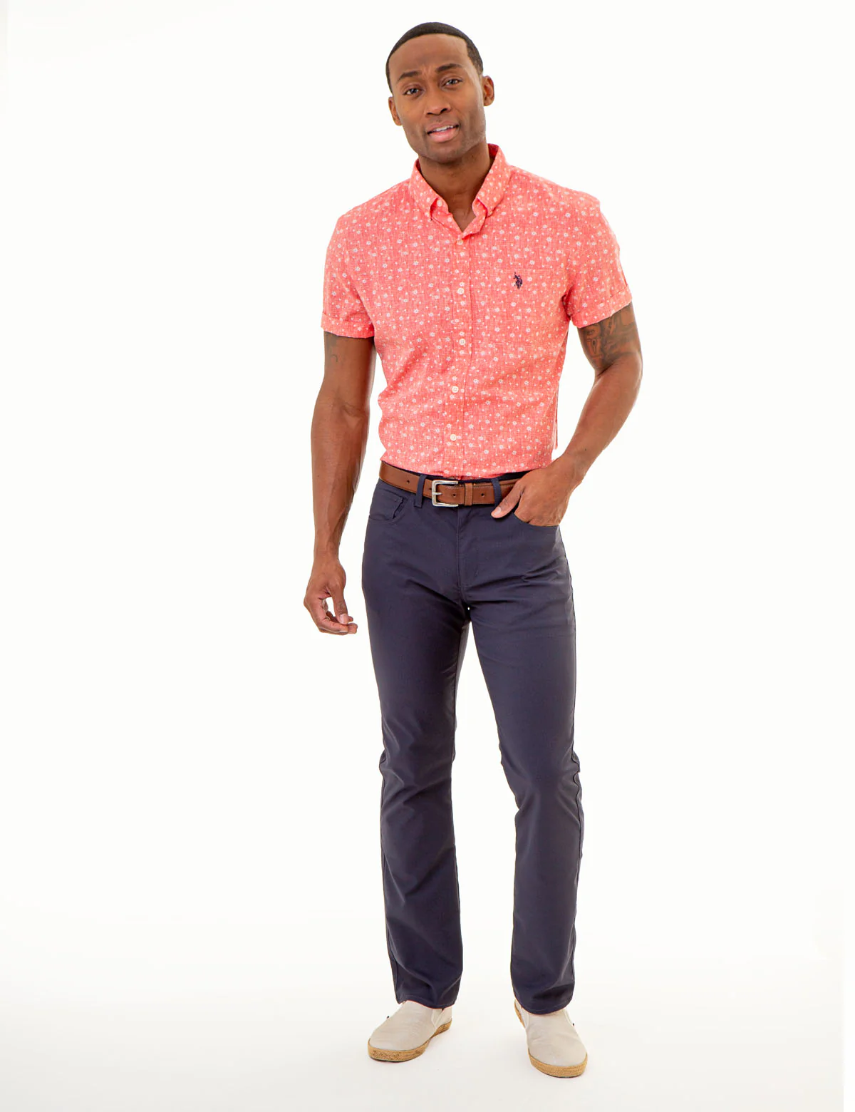 SLIM STRAIGHT 5 POCKET STRETCH PANTS - Image 7