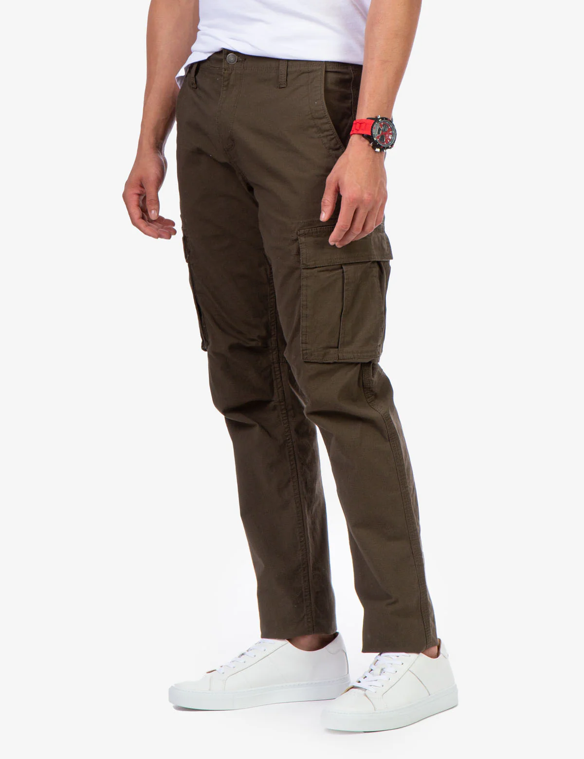 SLIM STRAIGHT CARGO PANTS - Image 3