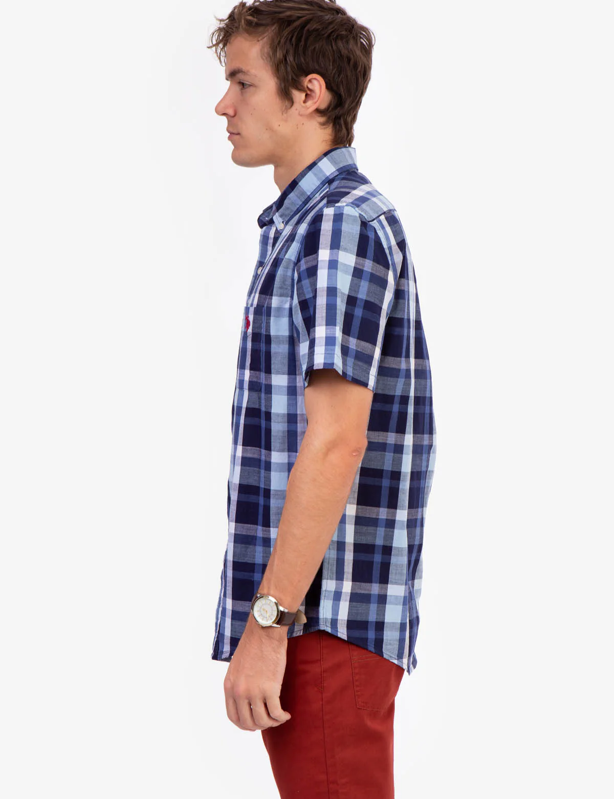 SLUB PLAID SHORT SLEEVE SHIRT - Image 4