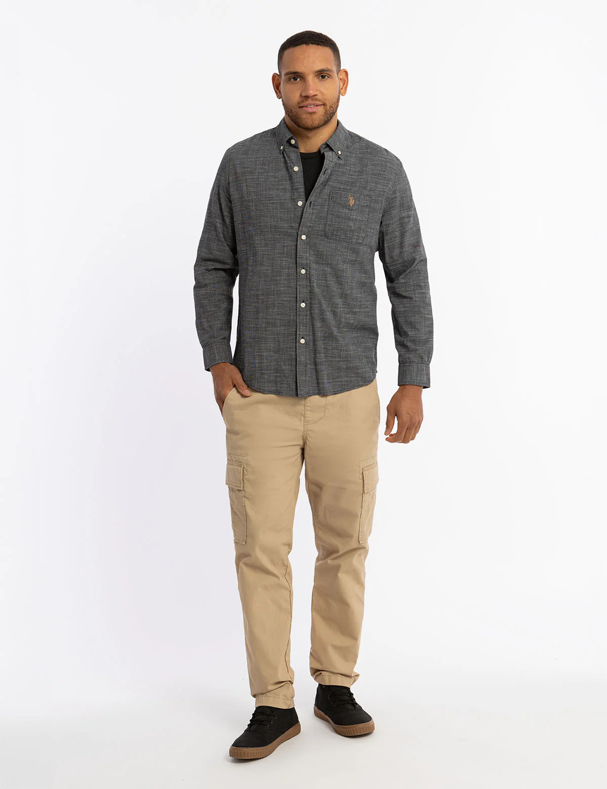 SLUB POPLIN WEAVE LONG SLEEVE SHIRT - Image 3
