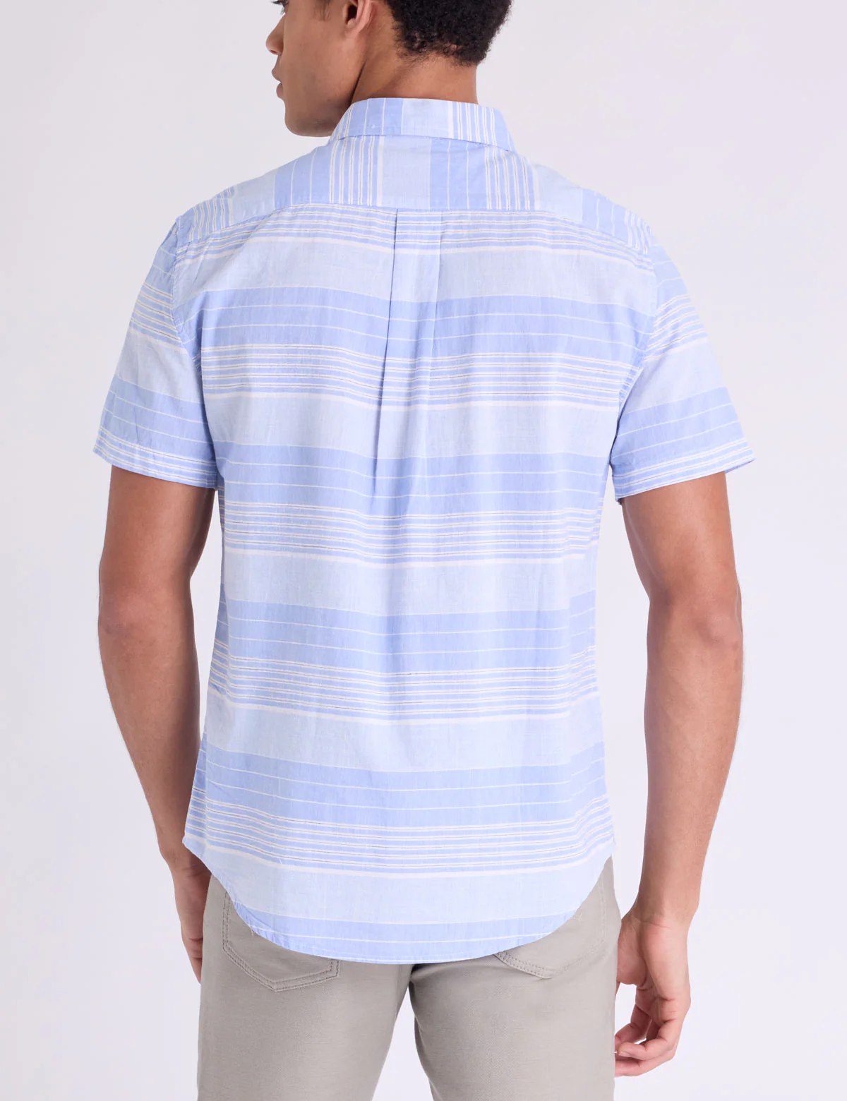 SLUB POPLIN WITH DOBBY SHORT SLEEVE SHIRT - Image 3