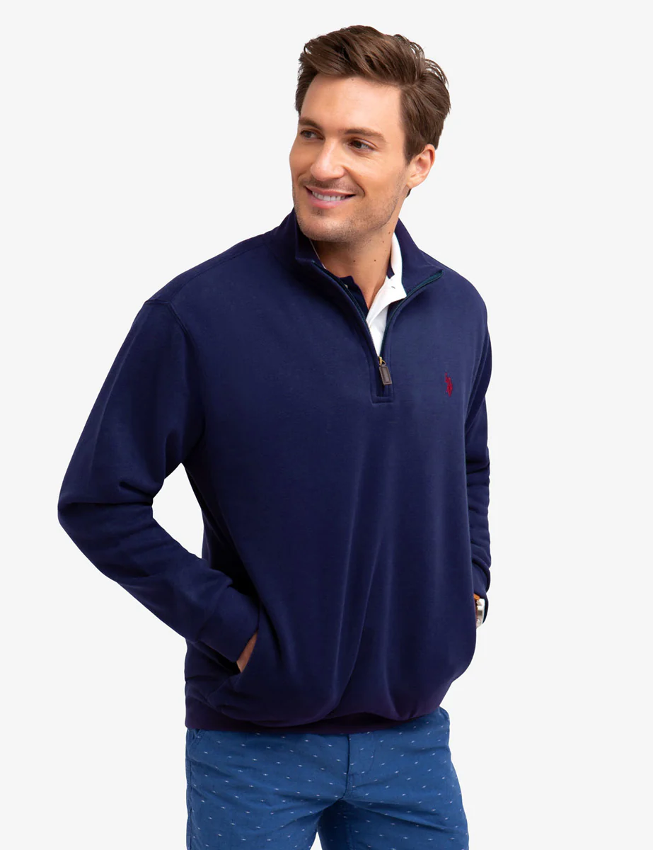 QUARTER ZIP PULLOVER SWEATSHIRT